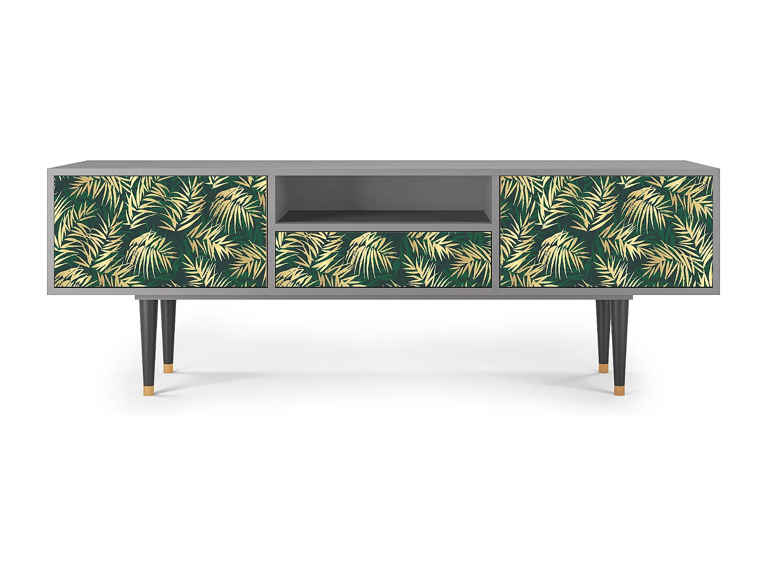 Meuble TV - 170х59х41 cm - T6 - Sunny Palm Tree, Gris