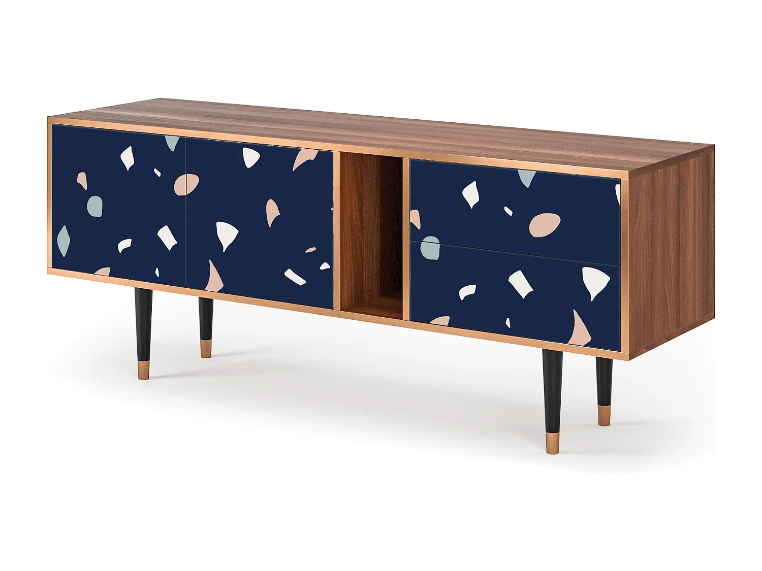 Meuble TV - 170х69х48 cm - T1 - Space Satellites, Noyer