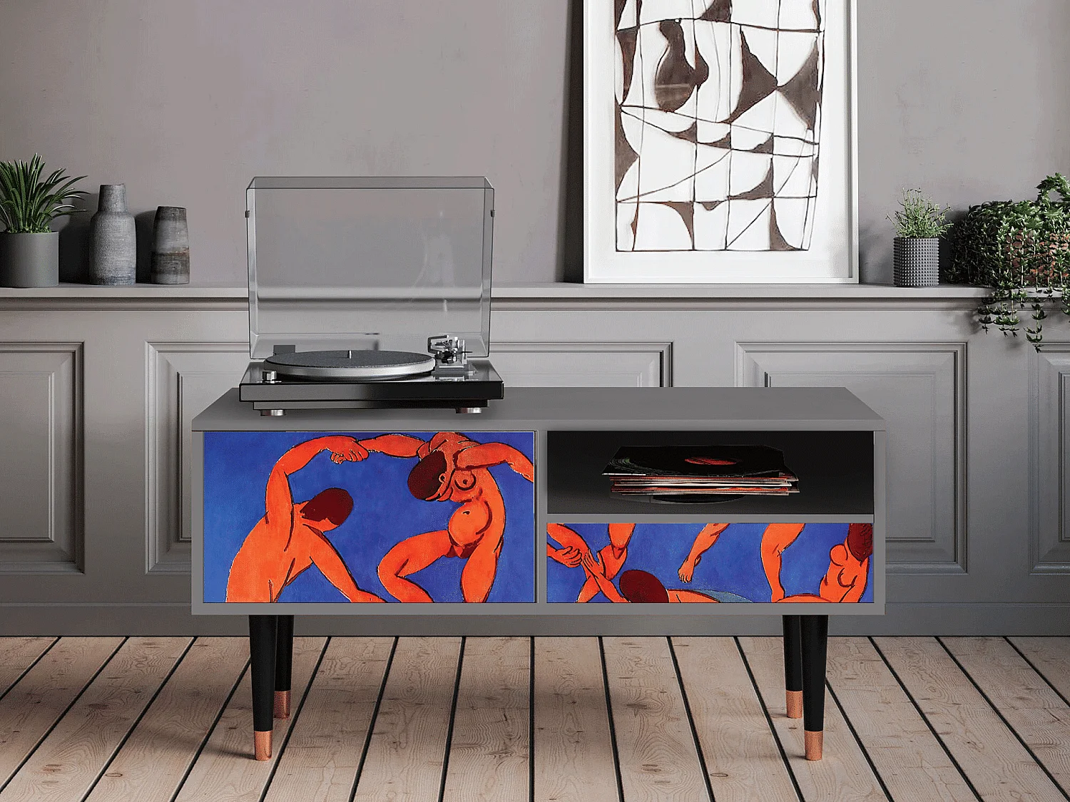 Meuble TV - 115х59х48 cm - T3 - The Dance by Matisse , Gris
