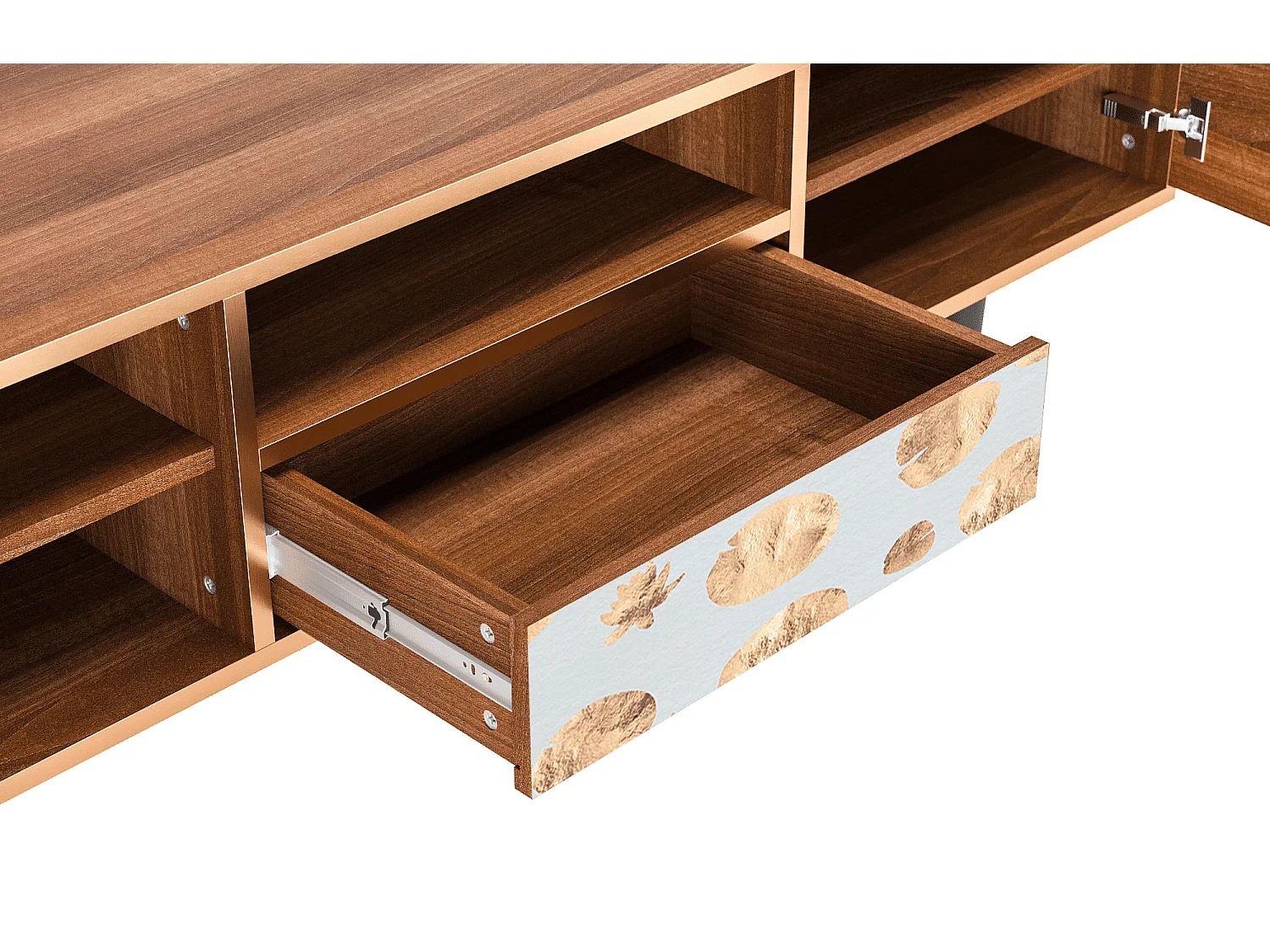 TV-Möbel - 170х59х41 cm - T6 - Blue Giraffe, Walnuss