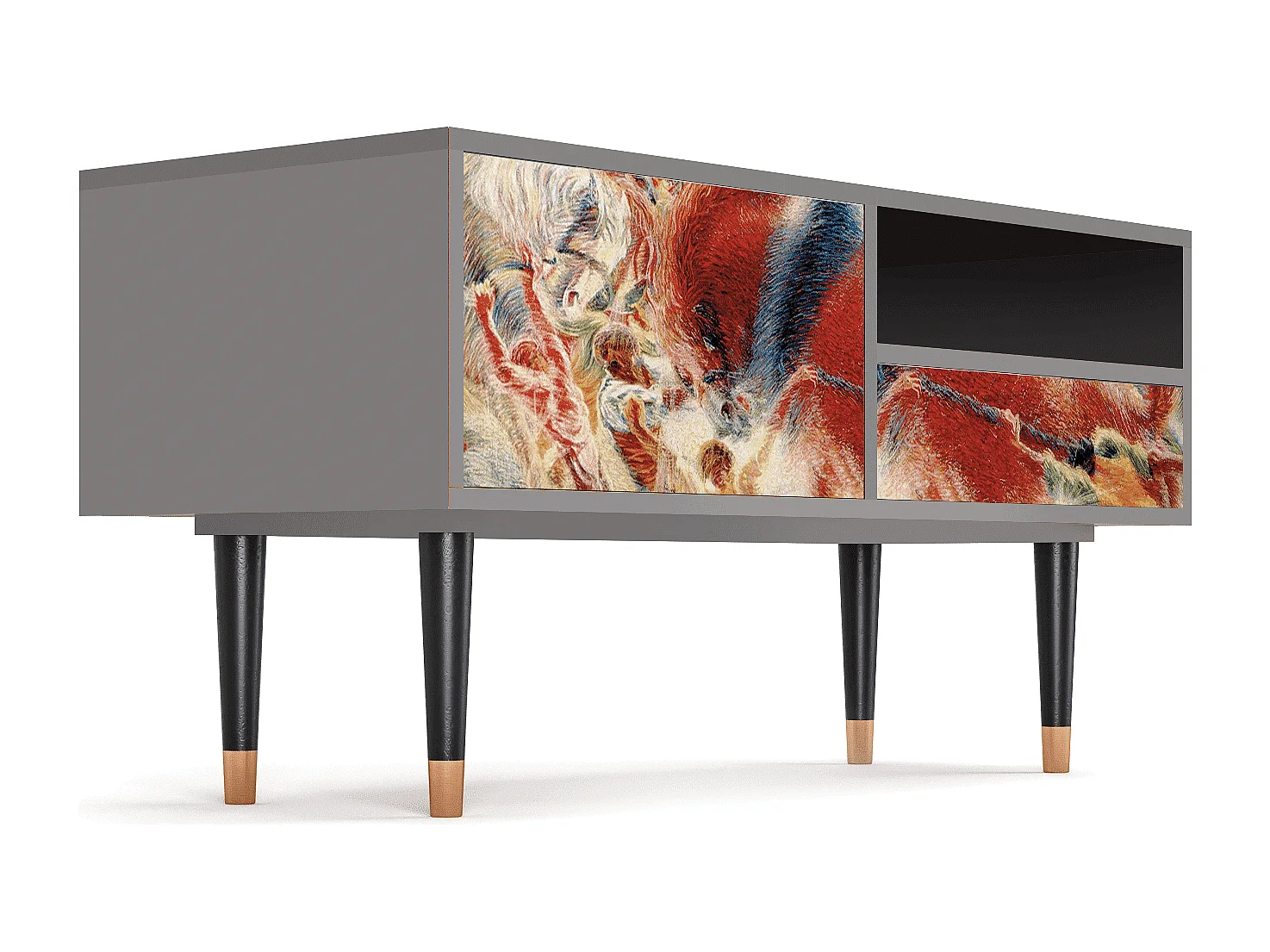 Mueble de TV - 115х59х48 cm - T3 - The City Rises, Cinza