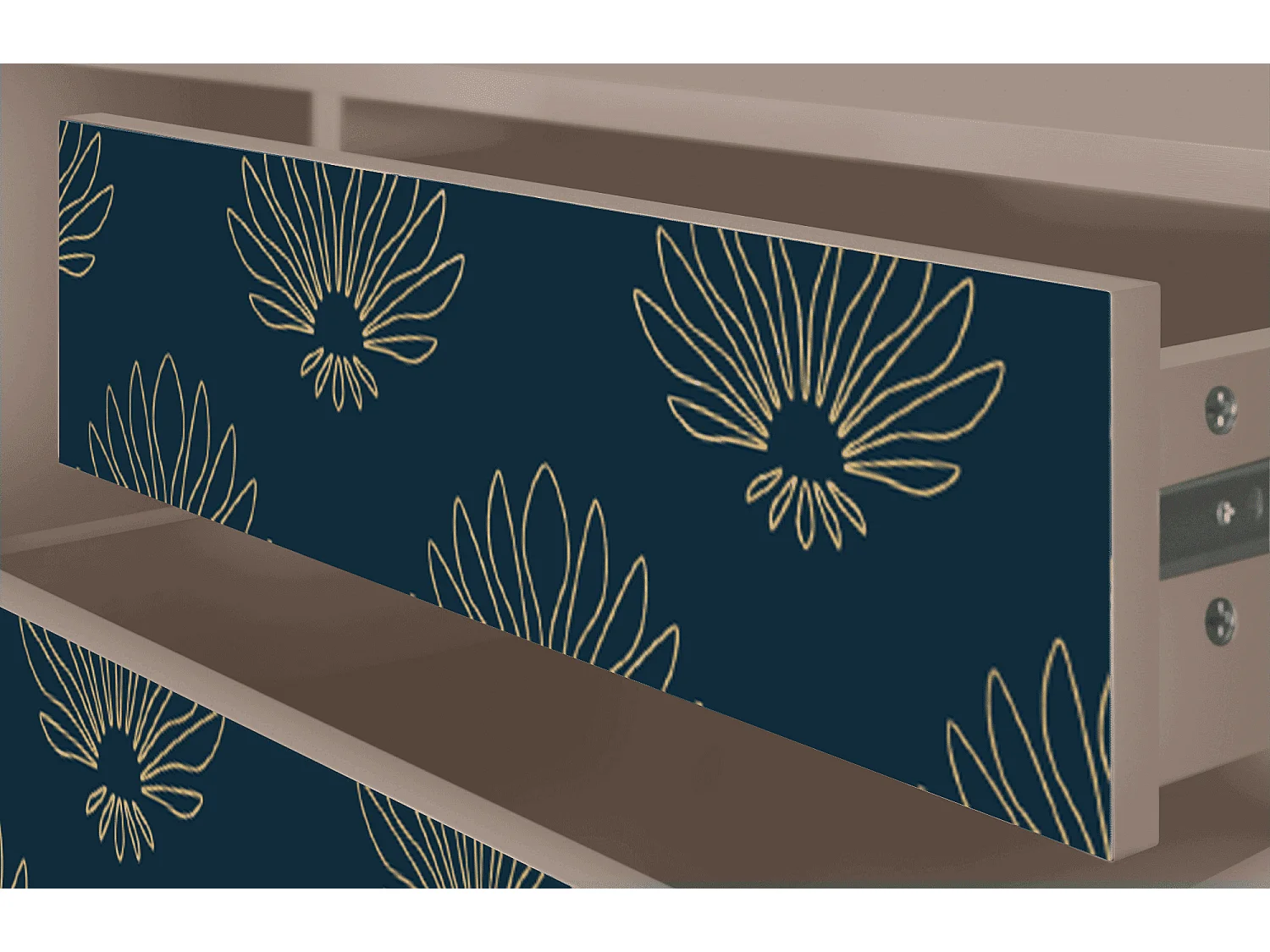 Mobile TV - 170х59х48 cm - T4 - Blue Lotus, Latte