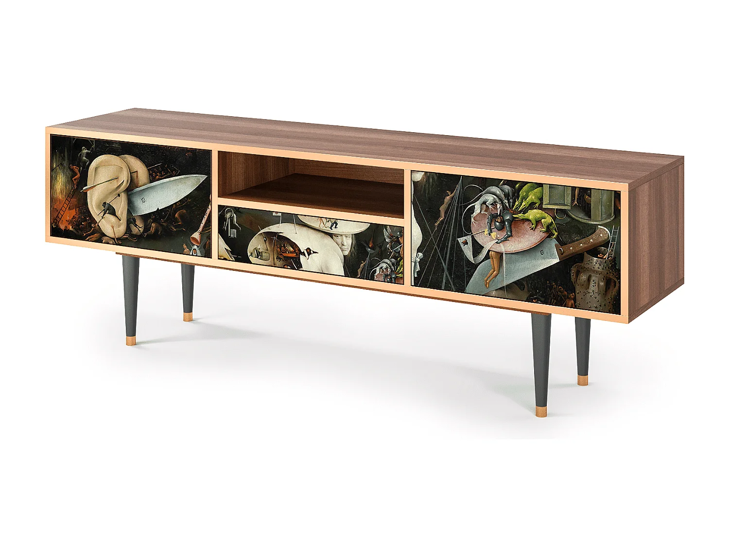 Meuble TV - 170х59х41 cm - T6 - The Garden 2, Noyer