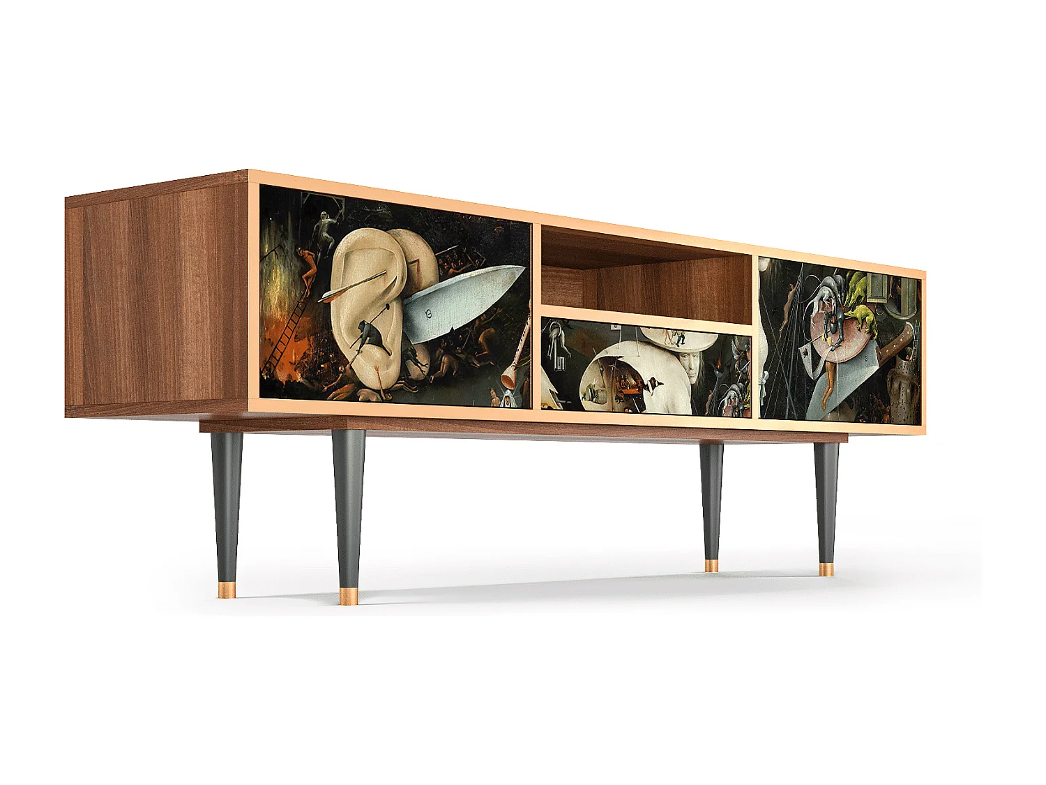 Meuble TV - 170х59х41 cm - T6 - The Garden 2, Noyer