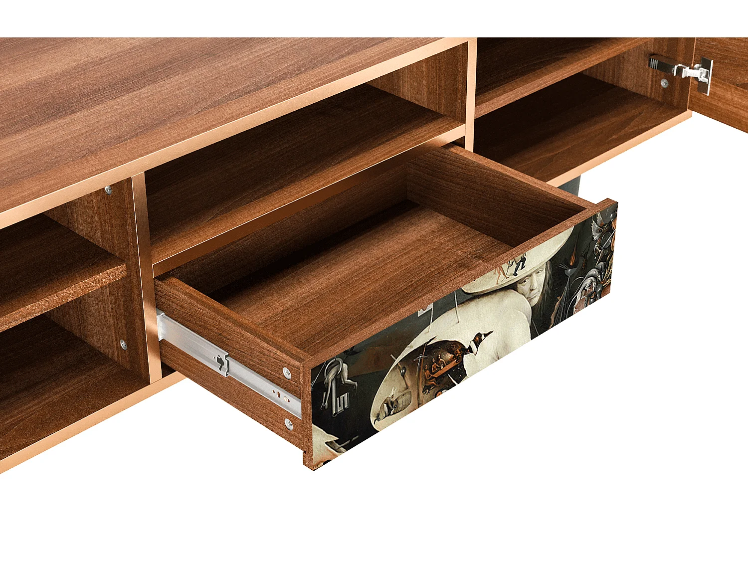 Meuble TV - 170х59х41 cm - T6 - The Garden 2, Noyer