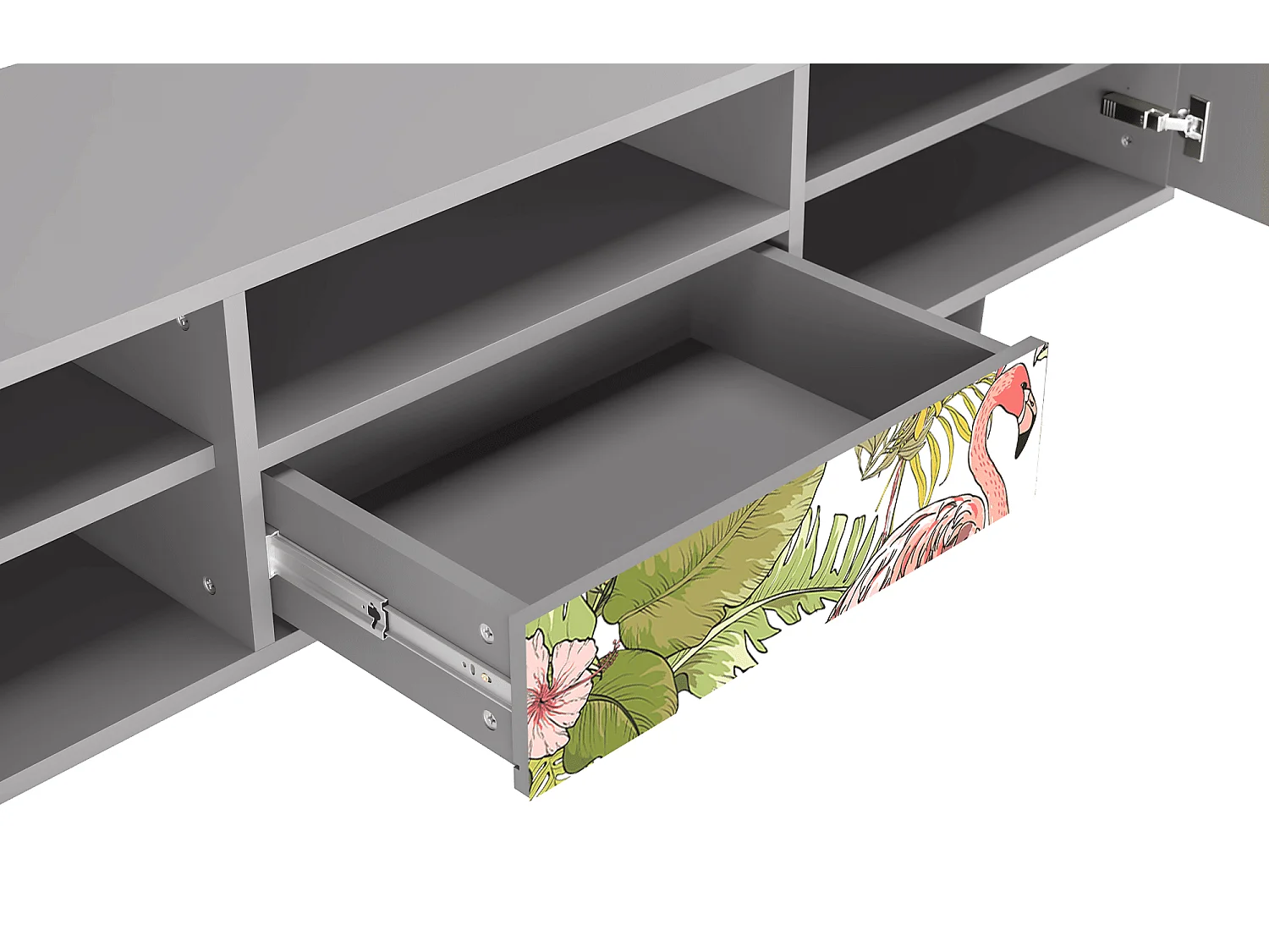 Mobile TV - 170х59х41 cm - T6 - Sweet Flamingo, Grigio