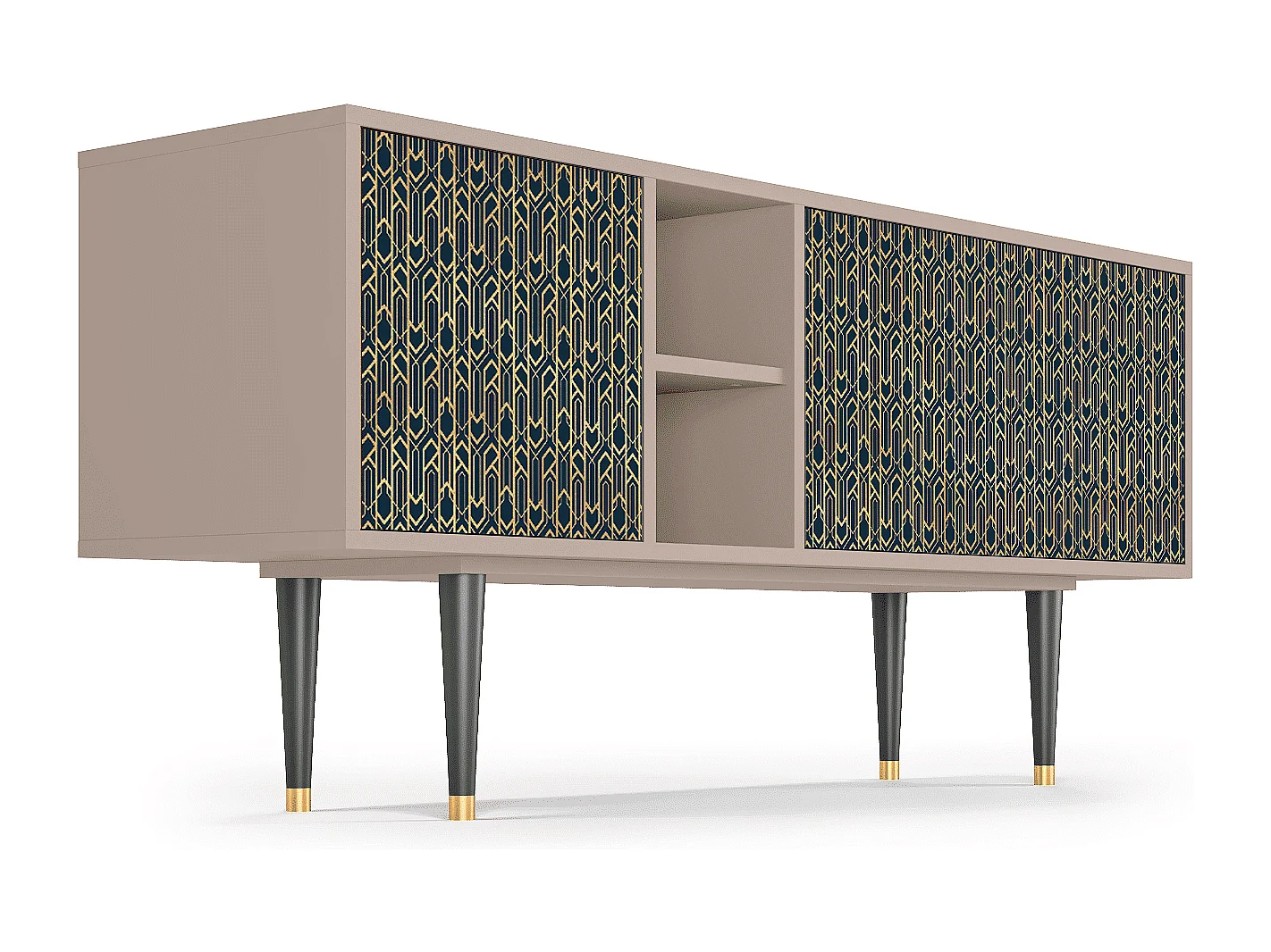 Szafka RTV - 150х69х41 cm - T5 - Golden Empire, Latte