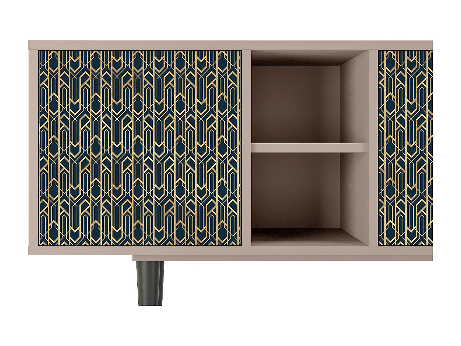 Szafka RTV - 150х69х41 cm - T5 - Golden Empire, Latte