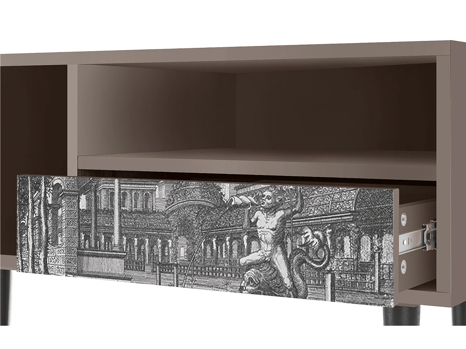 TV-Möbel - 115х59х48 cm - T3 - View of the Piazza, Latte