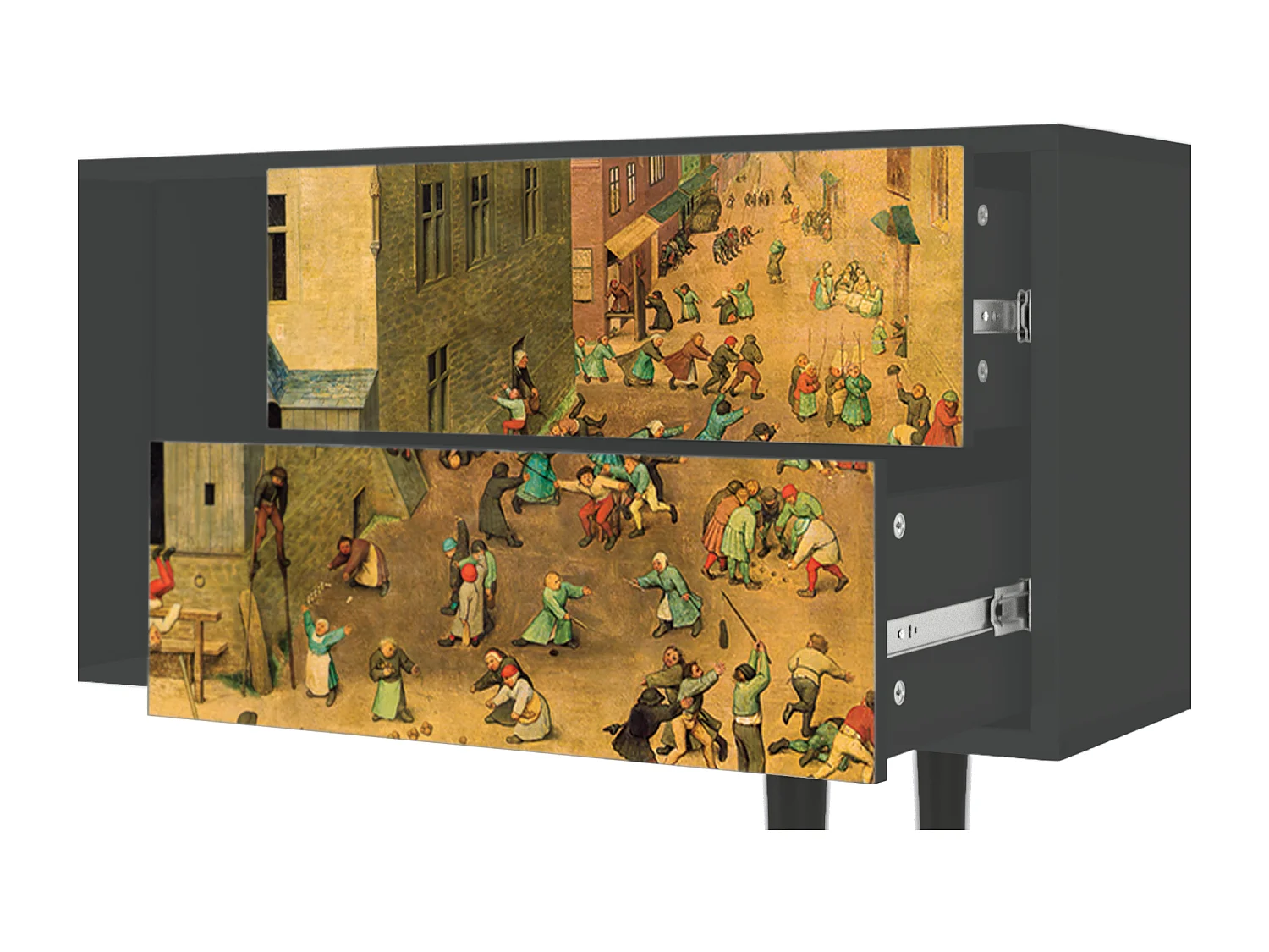 Mobile TV - 170х69х48 cm - T1 - Children Games, Antracite