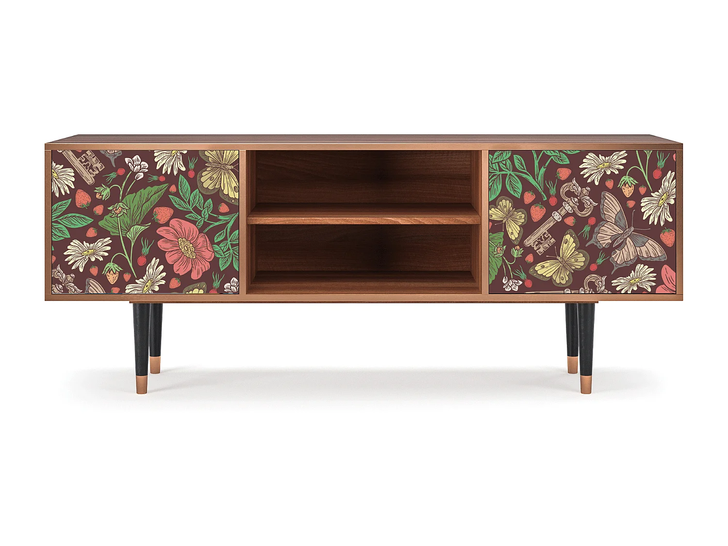 Mobile TV - 170х69х48 cm - T2 - Alice in Wonderland, Noce