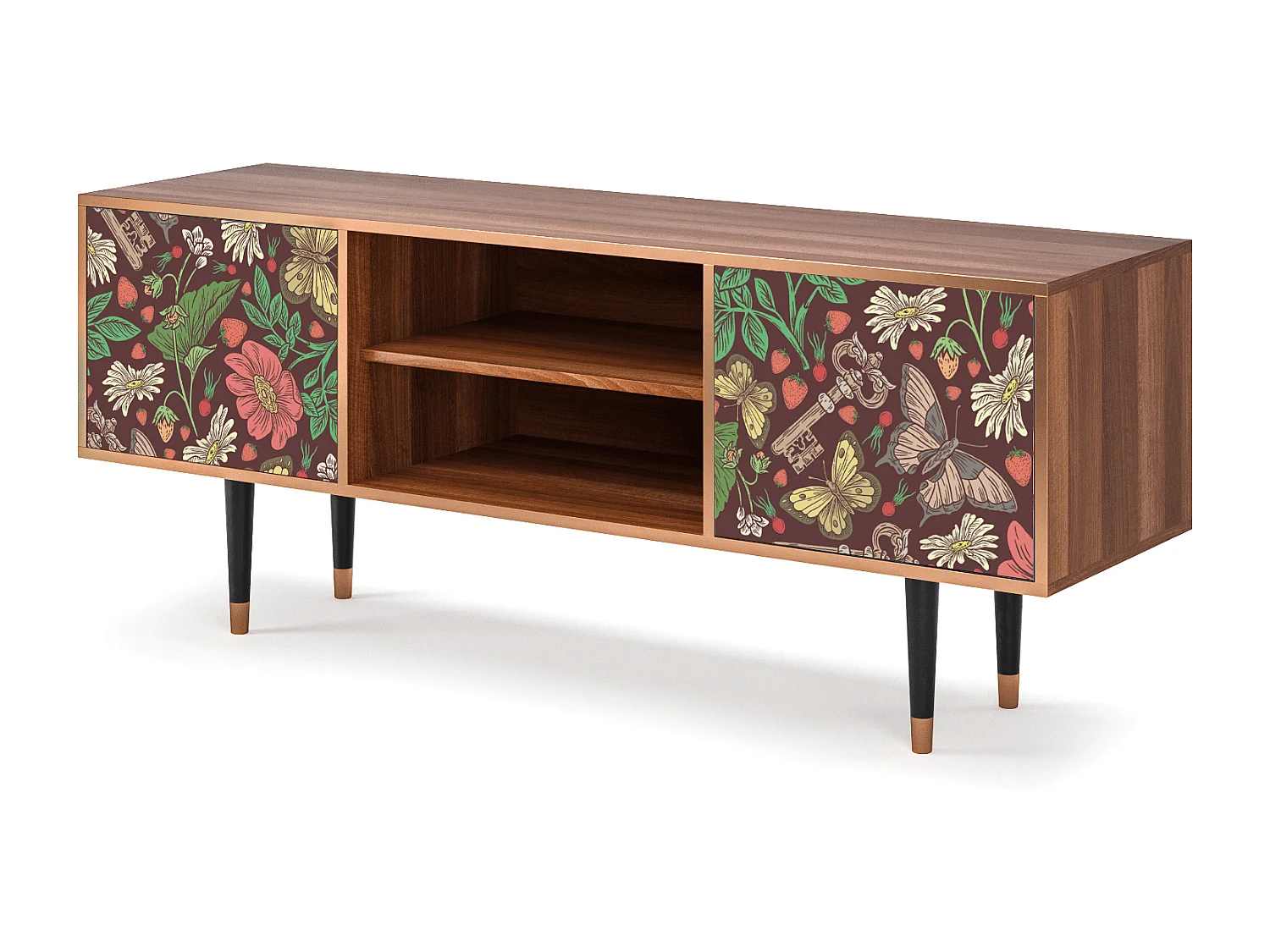 Mobile TV - 170х69х48 cm - T2 - Alice in Wonderland, Noce