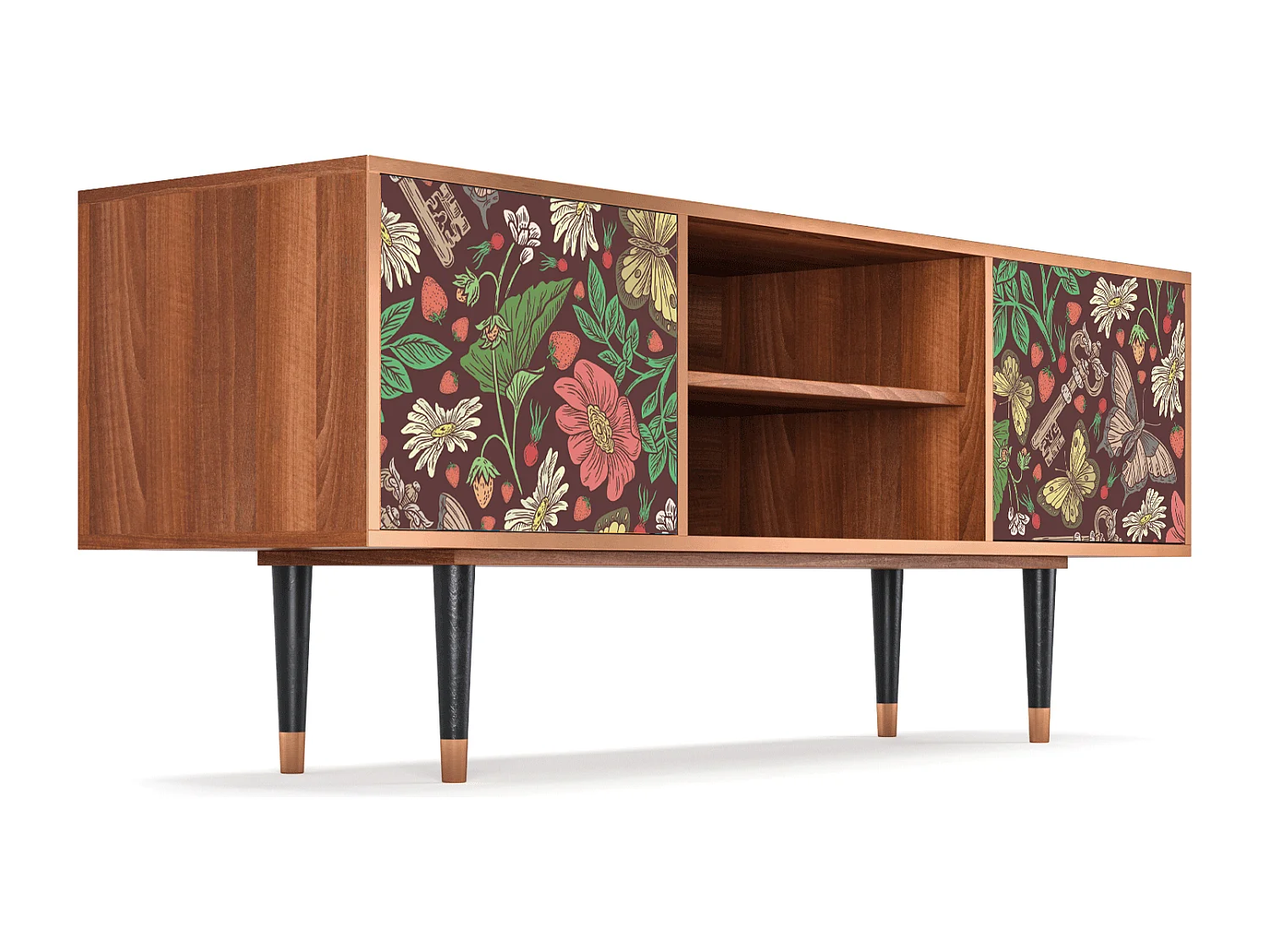 Mobile TV - 170х69х48 cm - T2 - Alice in Wonderland, Noce