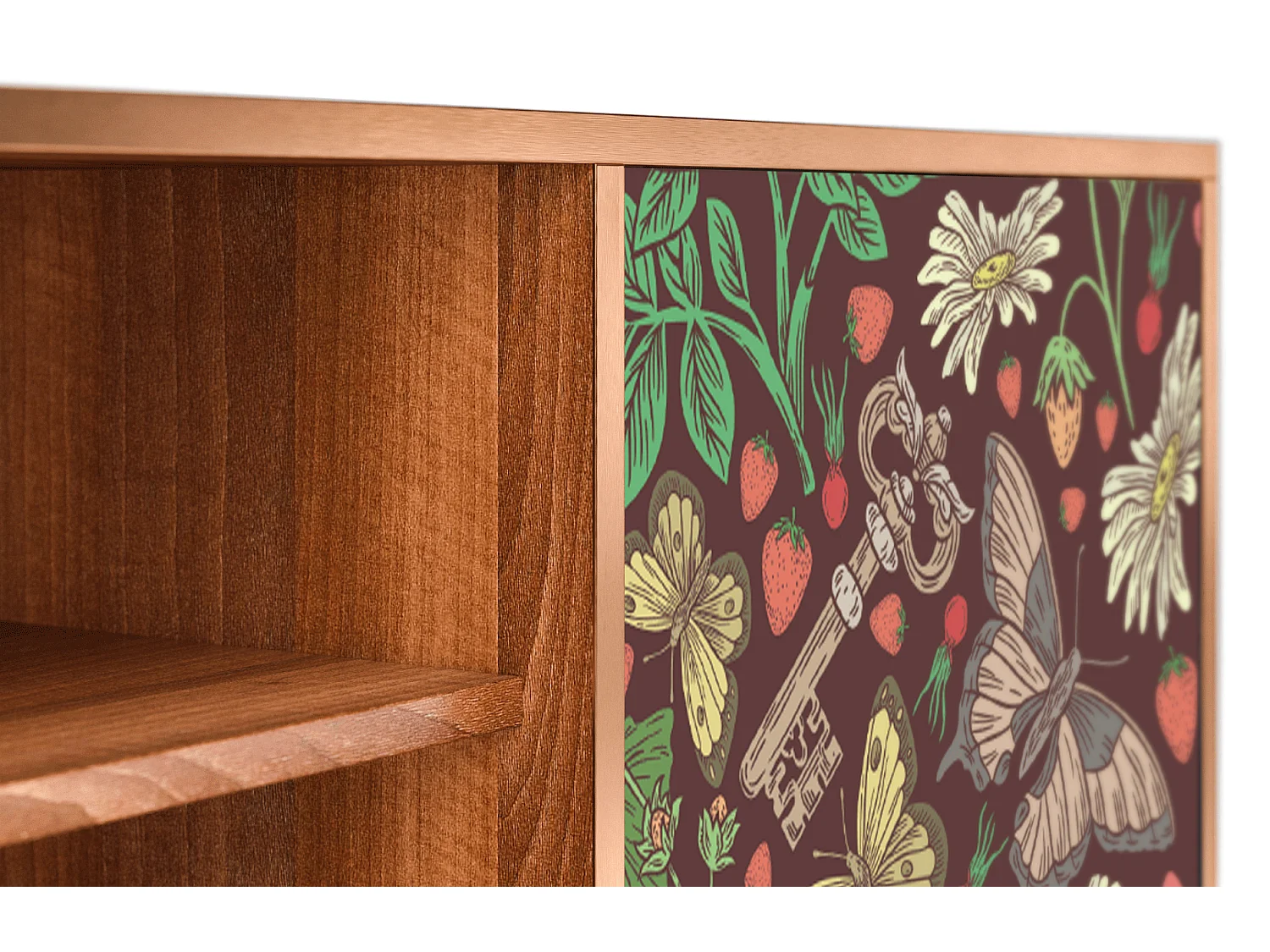 Mobile TV - 170х69х48 cm - T2 - Alice in Wonderland, Noce