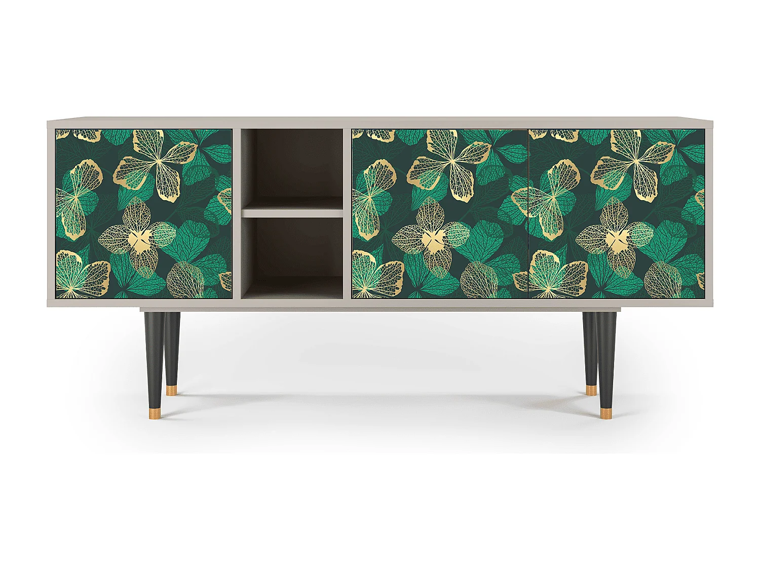 TV-meubel - 150х69х41 cm - T5 - Green Flower, Zand