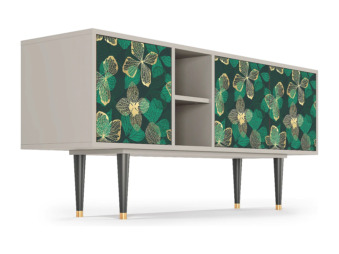 Mobile TV - 150х69х41 cm - T5 - Green Flower, Sabbia