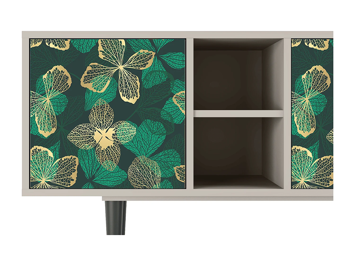 Mobile TV - 150х69х41 cm - T5 - Green Flower, Sabbia