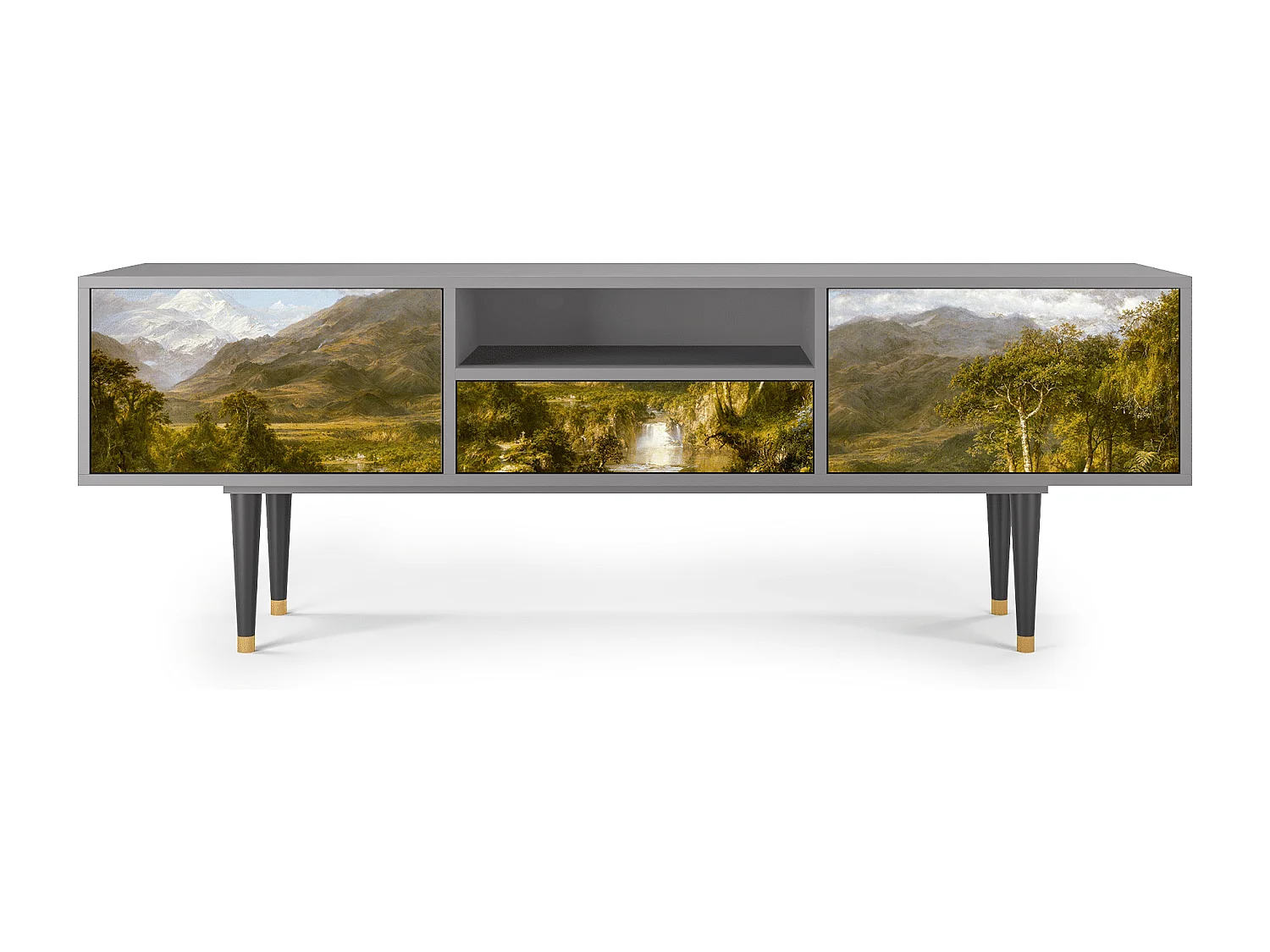 Mueble de TV - 170х59х41 cm - T6 - The Heart of the Andes , Cinza