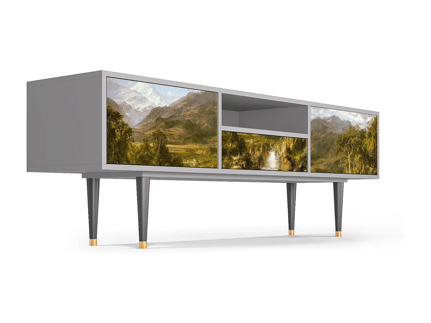 Mueble de TV - 170х59х41 cm - T6 - The Heart of the Andes , Cinza