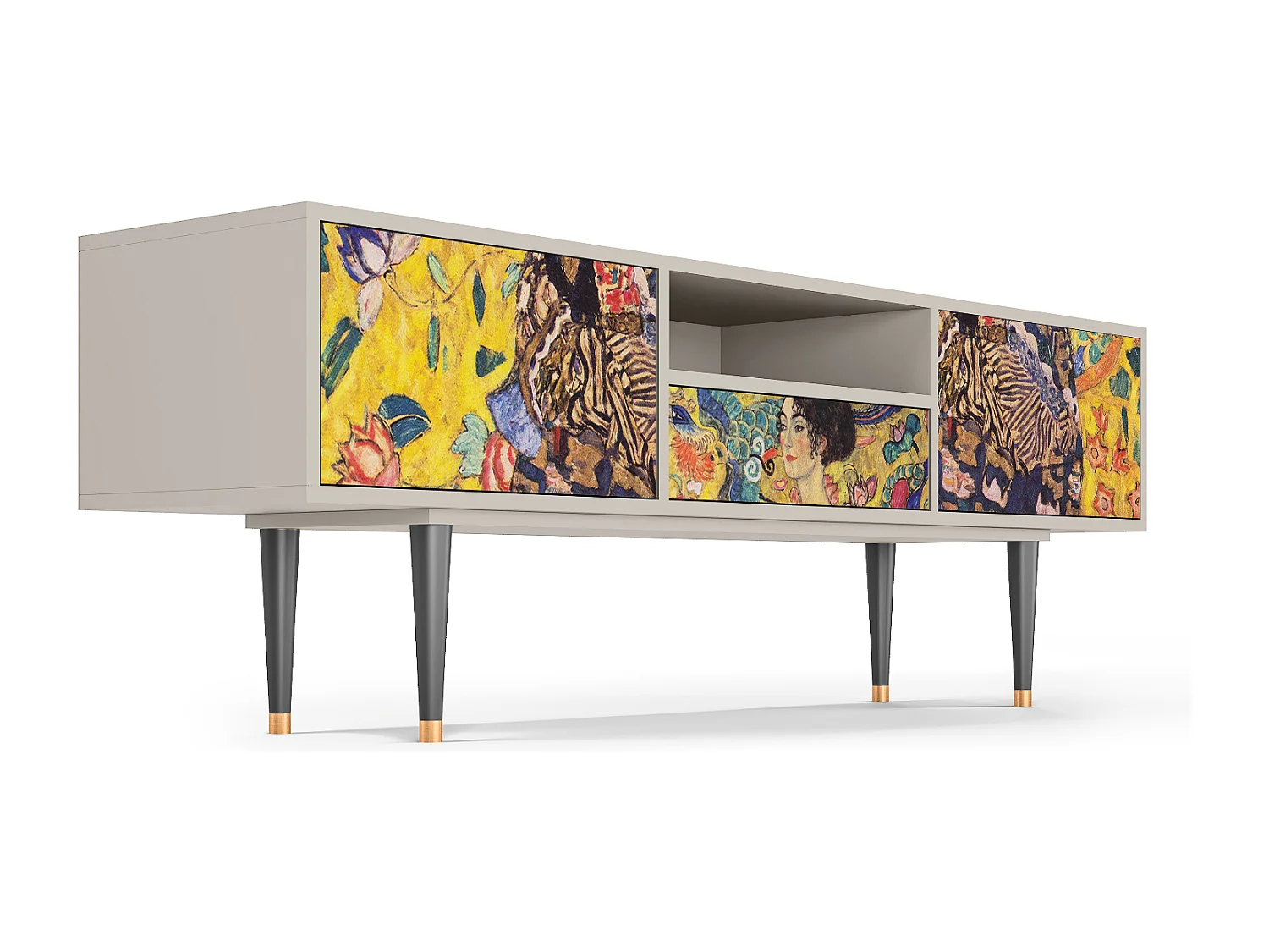 Meuble TV - 170х59х41 cm - T6 - Lady with Fan by Klimt, Sable