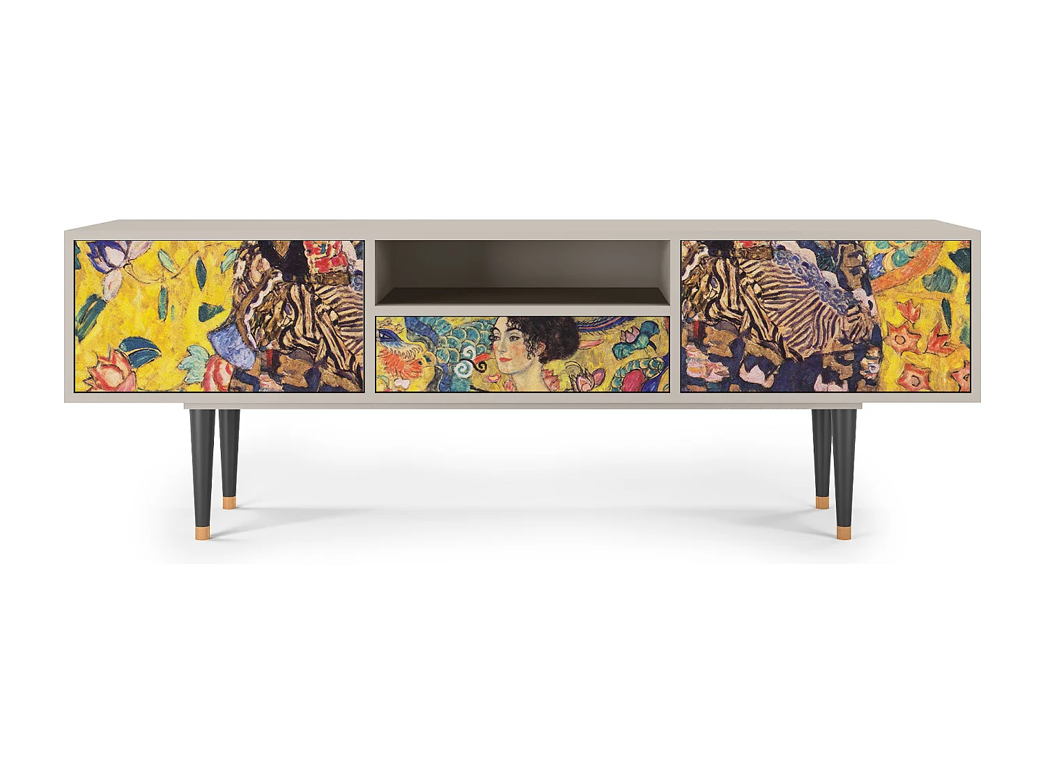 TV-Möbel - 170х59х41 cm - T6 - Lady with Fan by Klimt, Sand