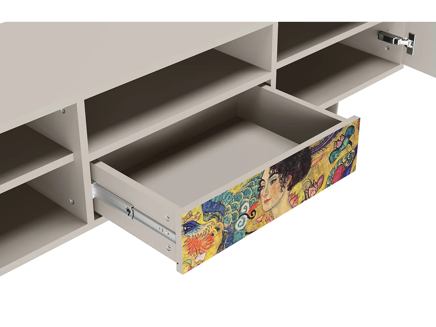 TV-Möbel - 170х59х41 cm - T6 - Lady with Fan by Klimt, Sand