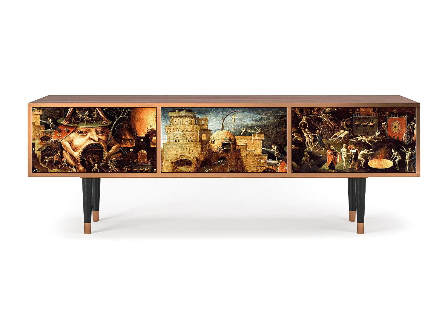 TV-Möbel - 170х59х48 cm - T4 - Christ in Limbo, Walnuss