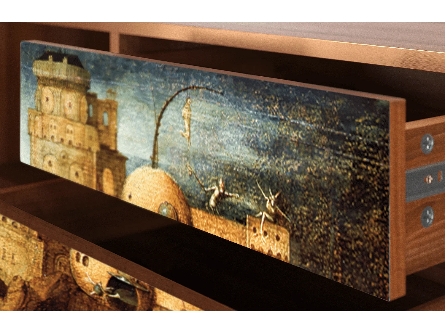 TV-Möbel - 170х59х48 cm - T4 - Christ in Limbo, Walnuss