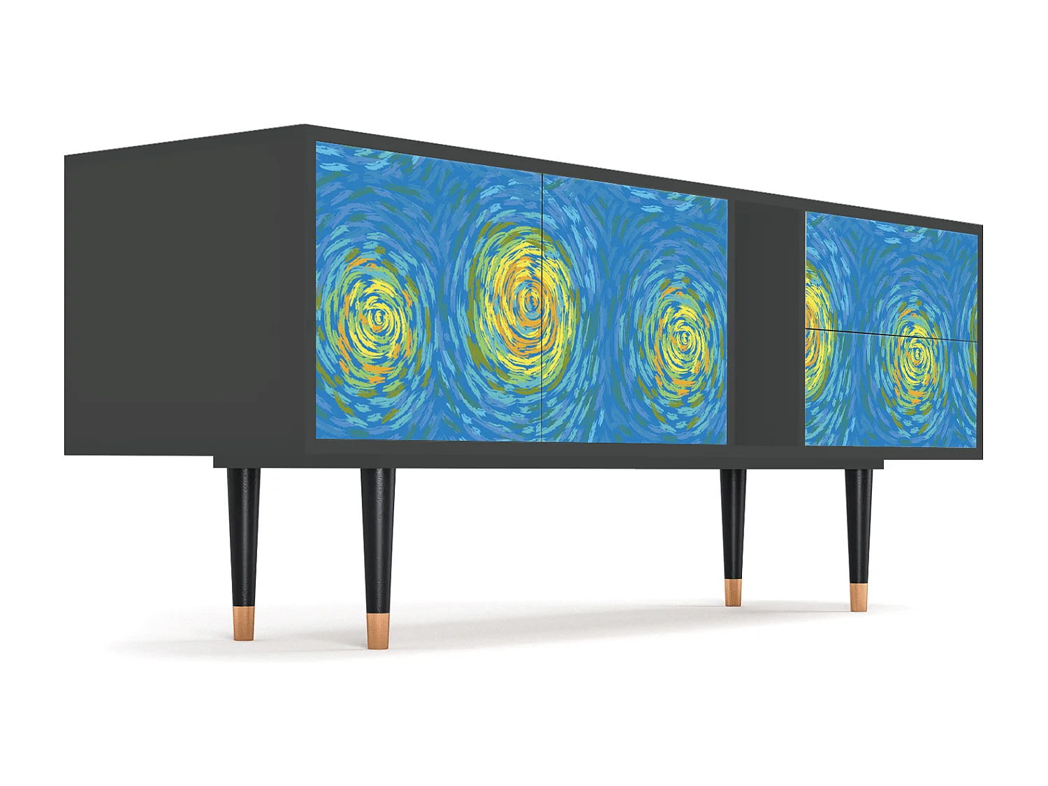 TV-Möbel - 170х69х48 cm - T1 - Van Gogh Lights, Anthrazit