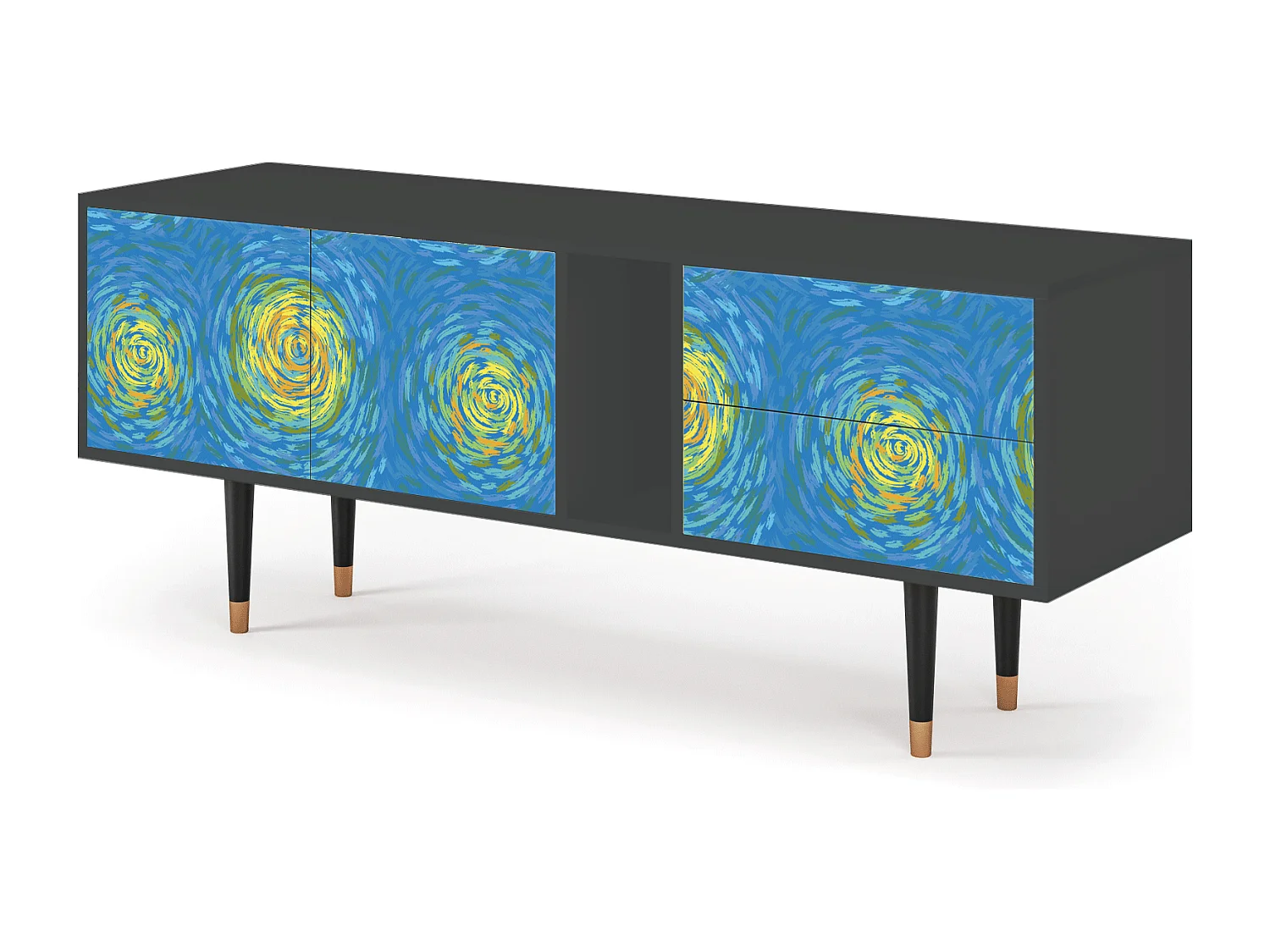 Meuble TV - 170х69х48 cm - T1 - Van Gogh Lights, Anthracite