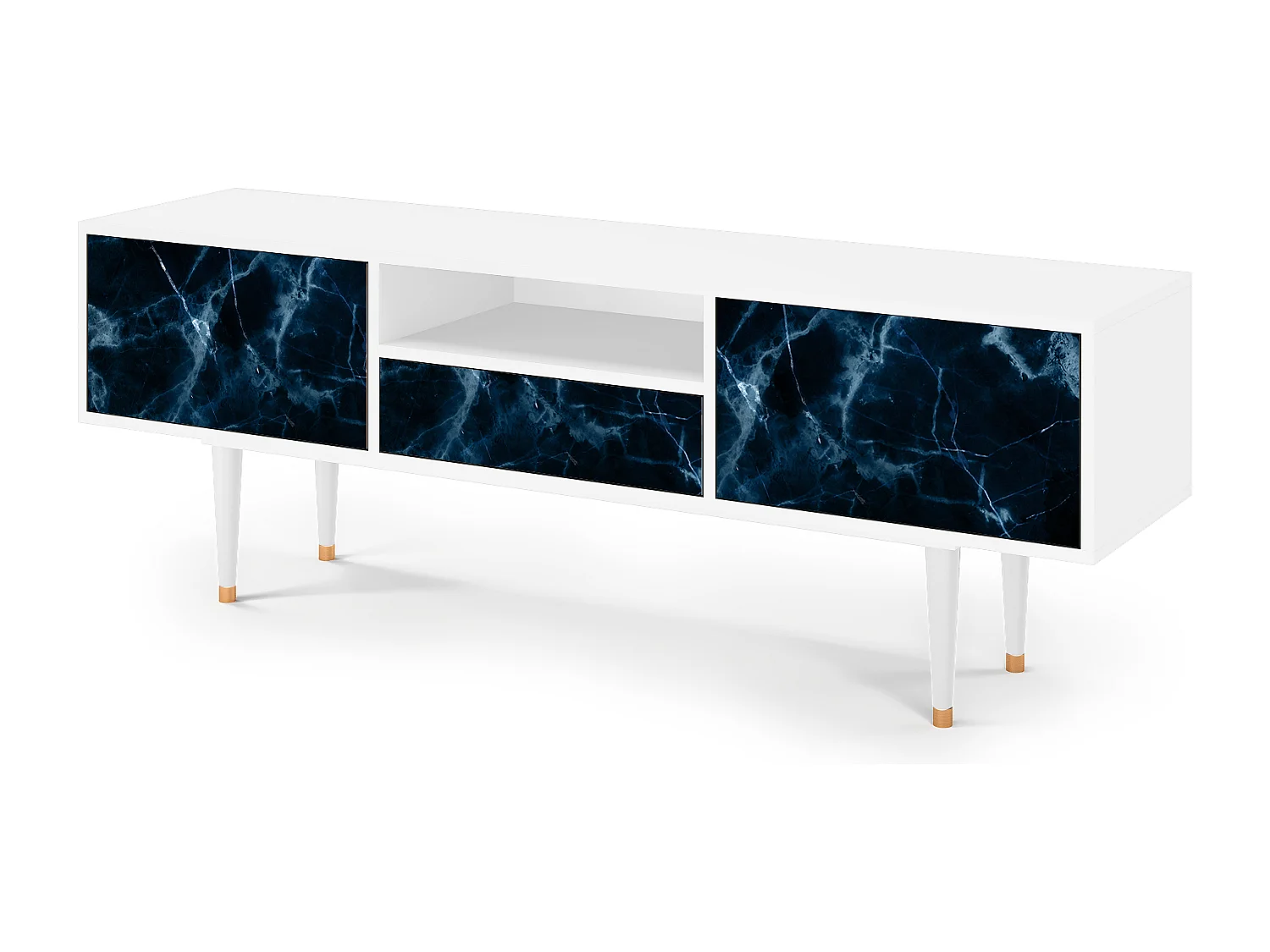 Meuble TV - 170х59х41 cm - T6 - Deep Ocean, Blanc