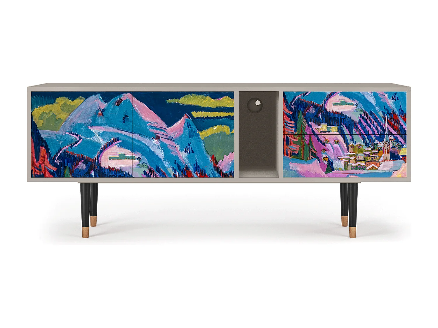 Meuble TV - 170х69х48 cm - T1 - Davos Winter, Sable