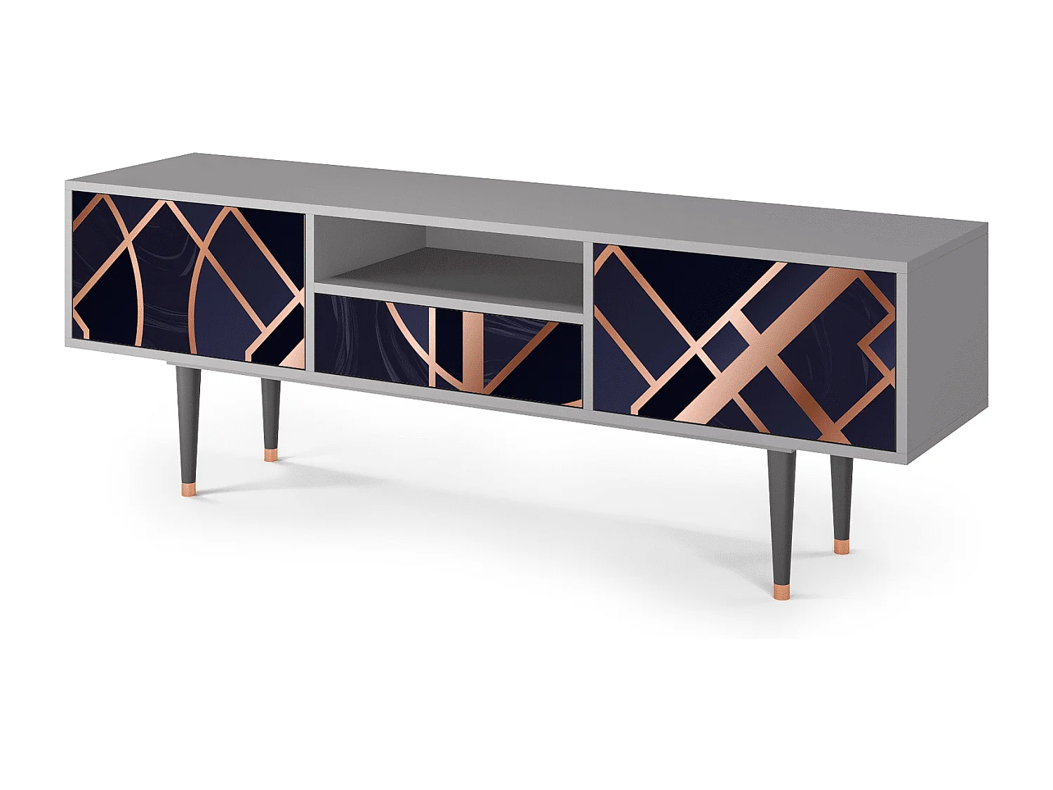 TV-Möbel - 170х59х41 cm - T6 - Purple Temple, Grau