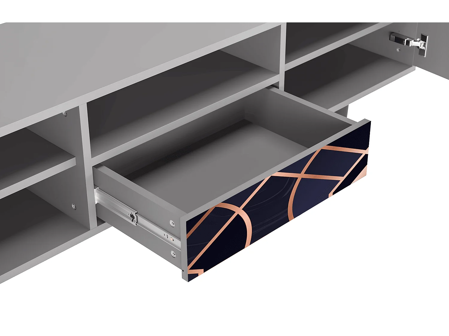 TV-Möbel - 170х59х41 cm - T6 - Purple Temple, Grau