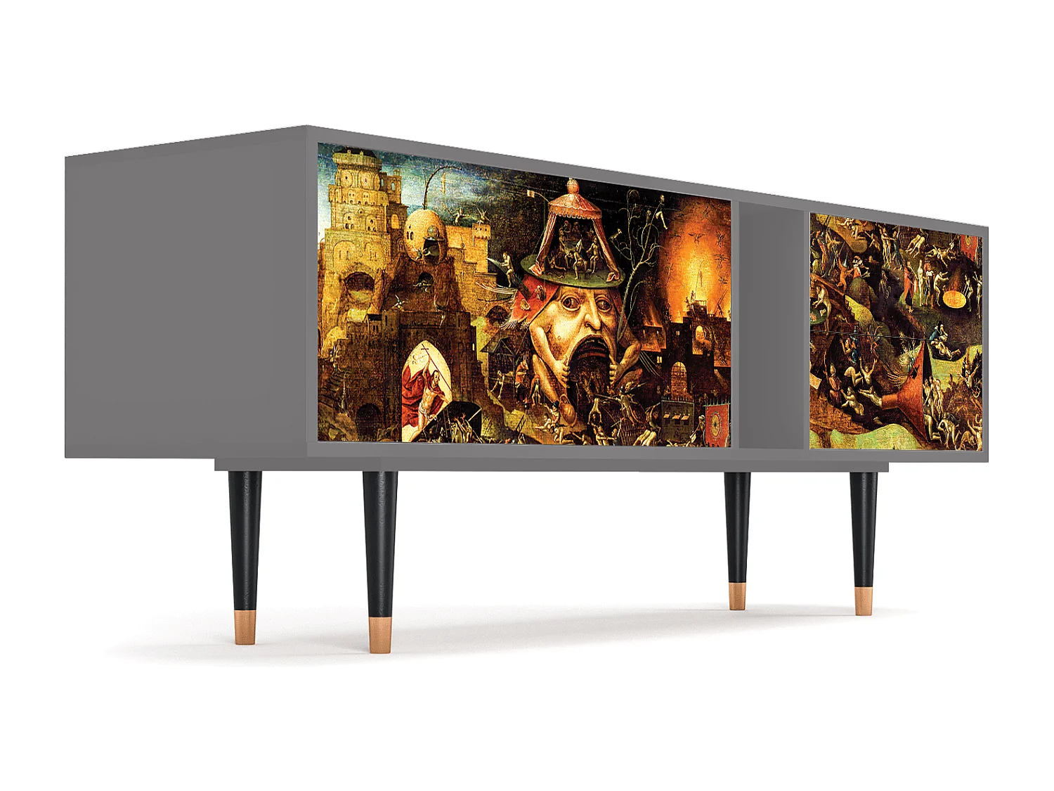 Meuble TV - 170х69х48 cm - T1 - Christ in Limbo, Gris