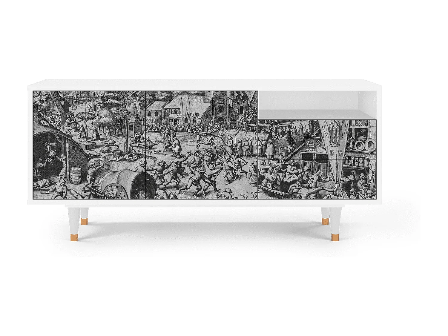 TV-Möbel - 125х56х41 cm - T7 - The Festival of Saint, Weiß