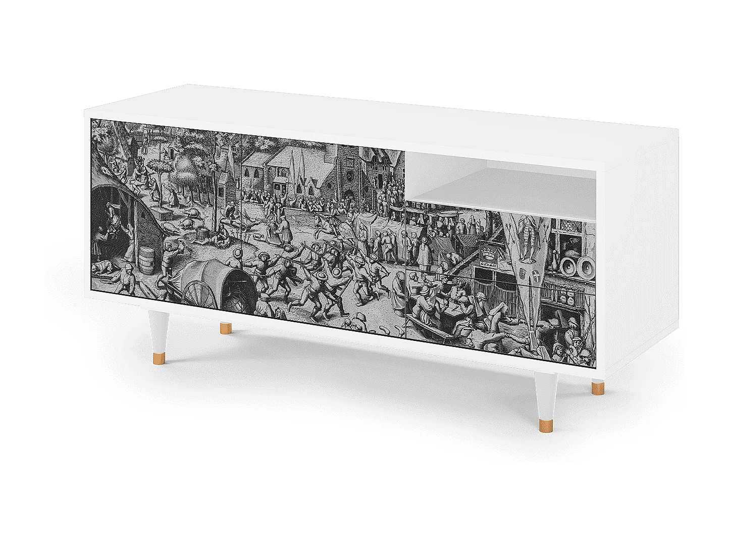 TV-Möbel - 125х56х41 cm - T7 - The Festival of Saint, Weiß