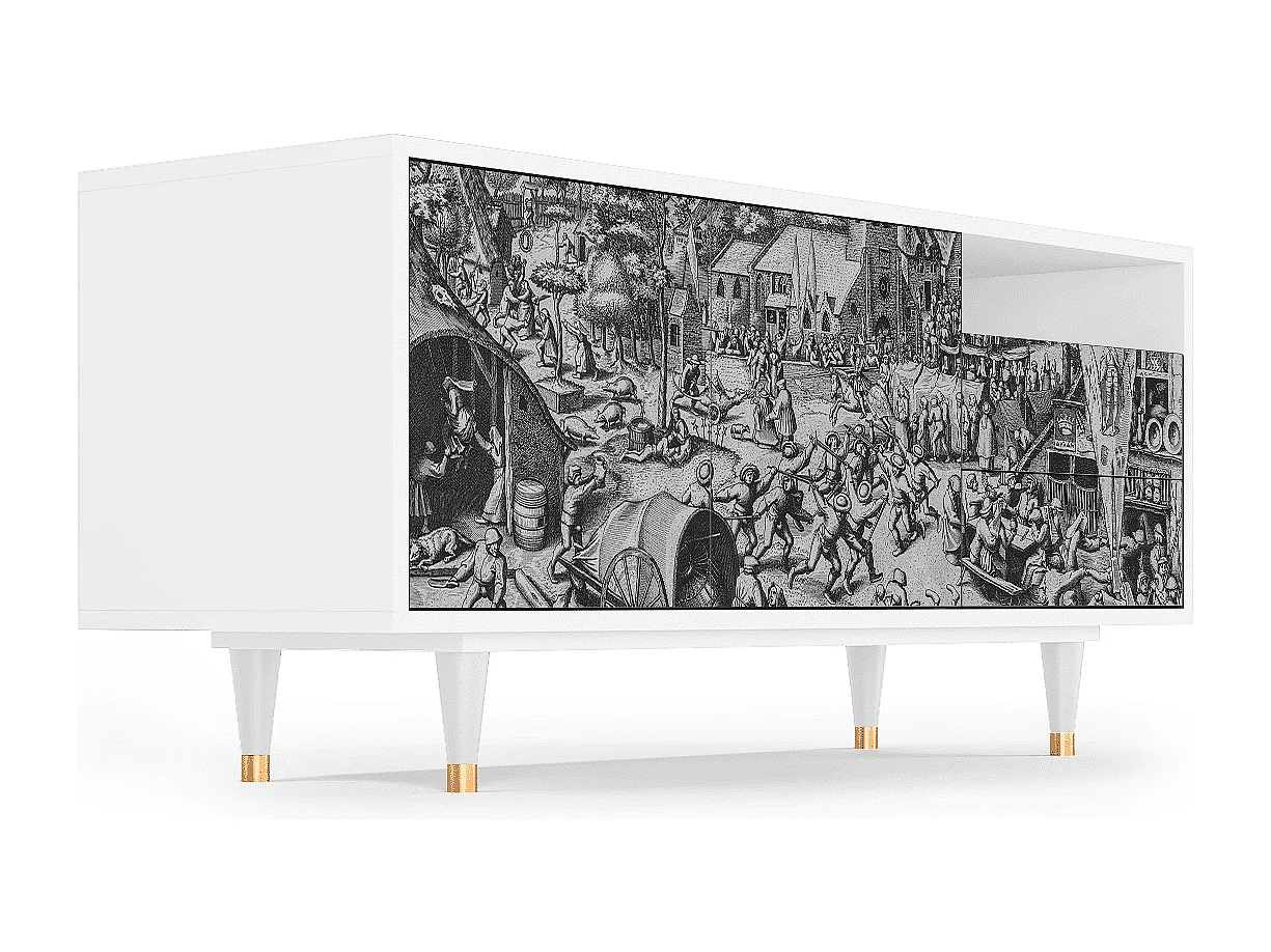 TV-Möbel - 125х56х41 cm - T7 - The Festival of Saint, Weiß