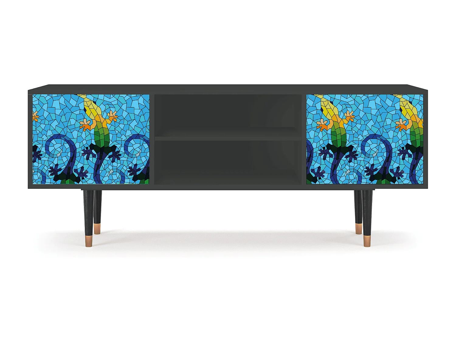 Meuble TV - 170х69х48 cm - T2 - Gaudi's Lizard, Anthracite