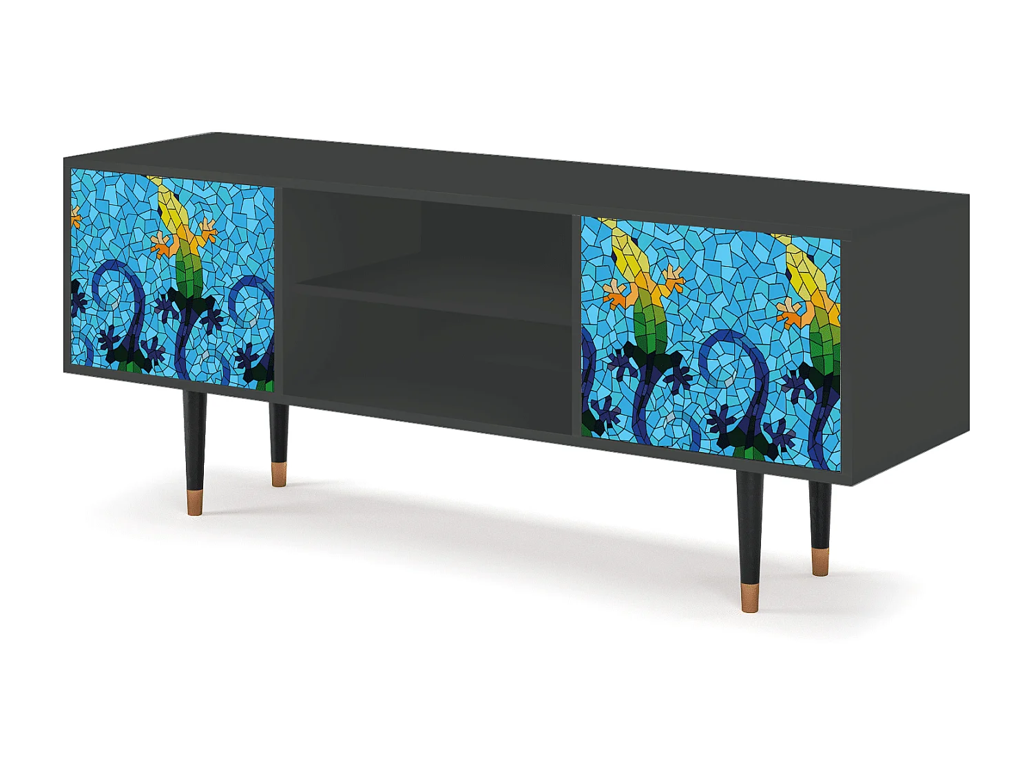 Meuble TV - 170х69х48 cm - T2 - Gaudi's Lizard, Anthracite