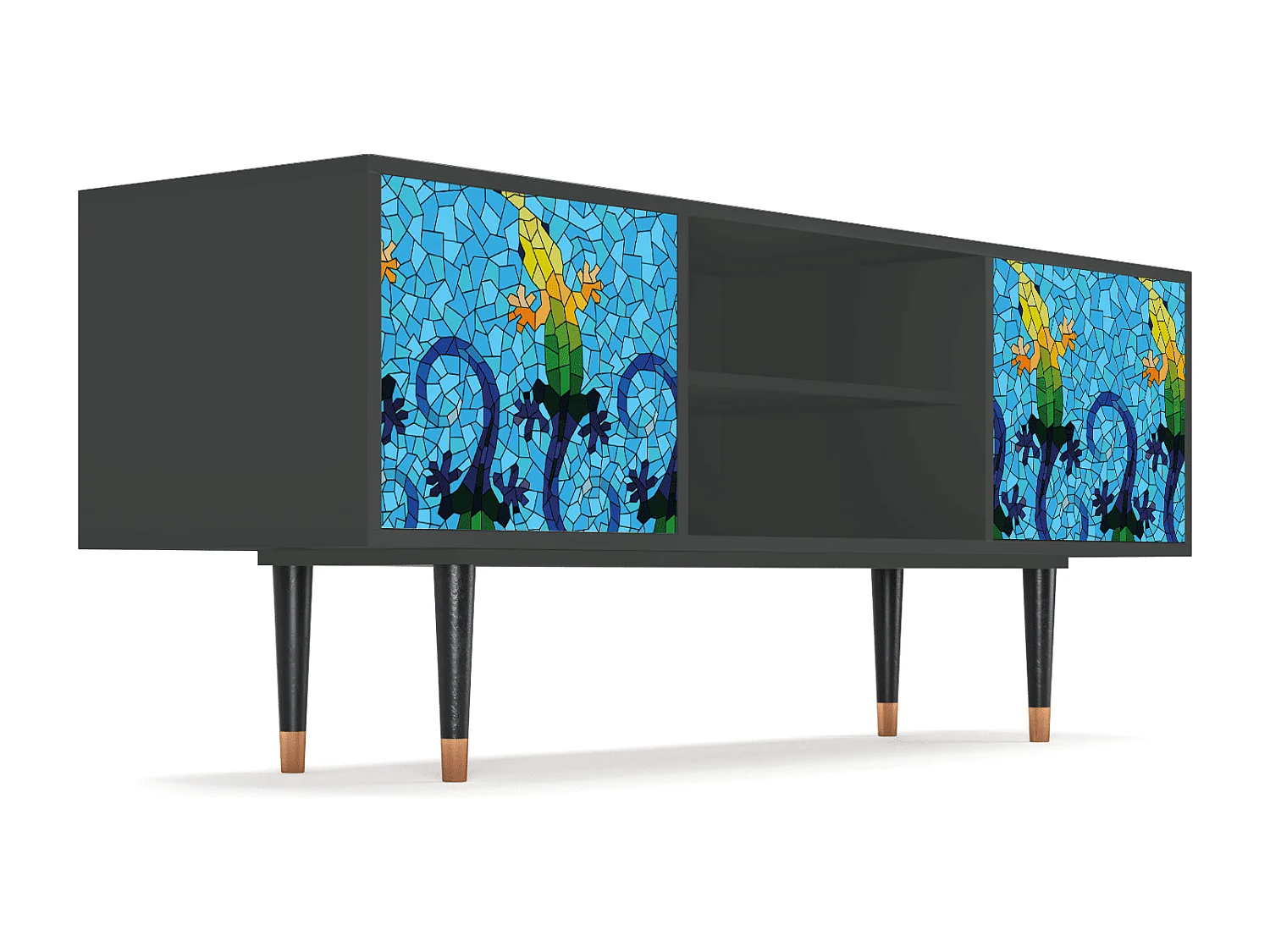 TV-Möbel - 170х69х48 cm - T2 - Gaudi's Lizard, Anthrazit