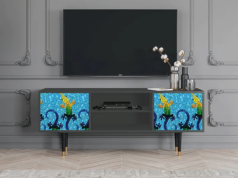 TV-Möbel - 170х69х48 cm - T2 - Gaudi's Lizard, Anthrazit