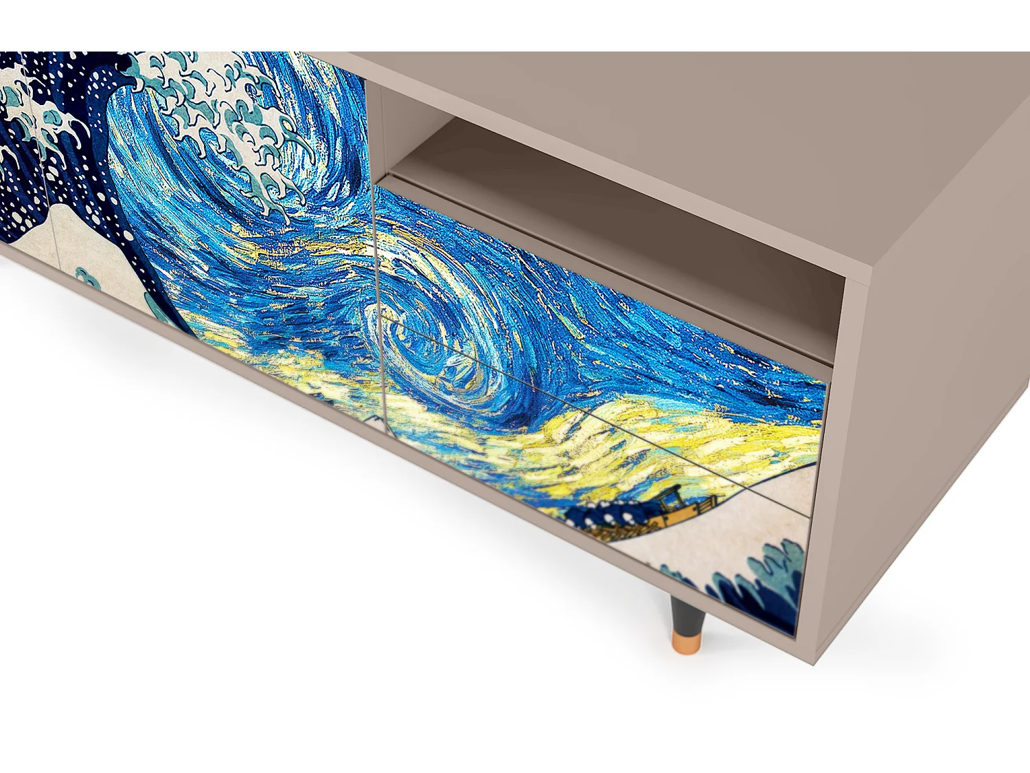 Meuble TV - 125х56х41 cm - T7 - Great Wave, Latte