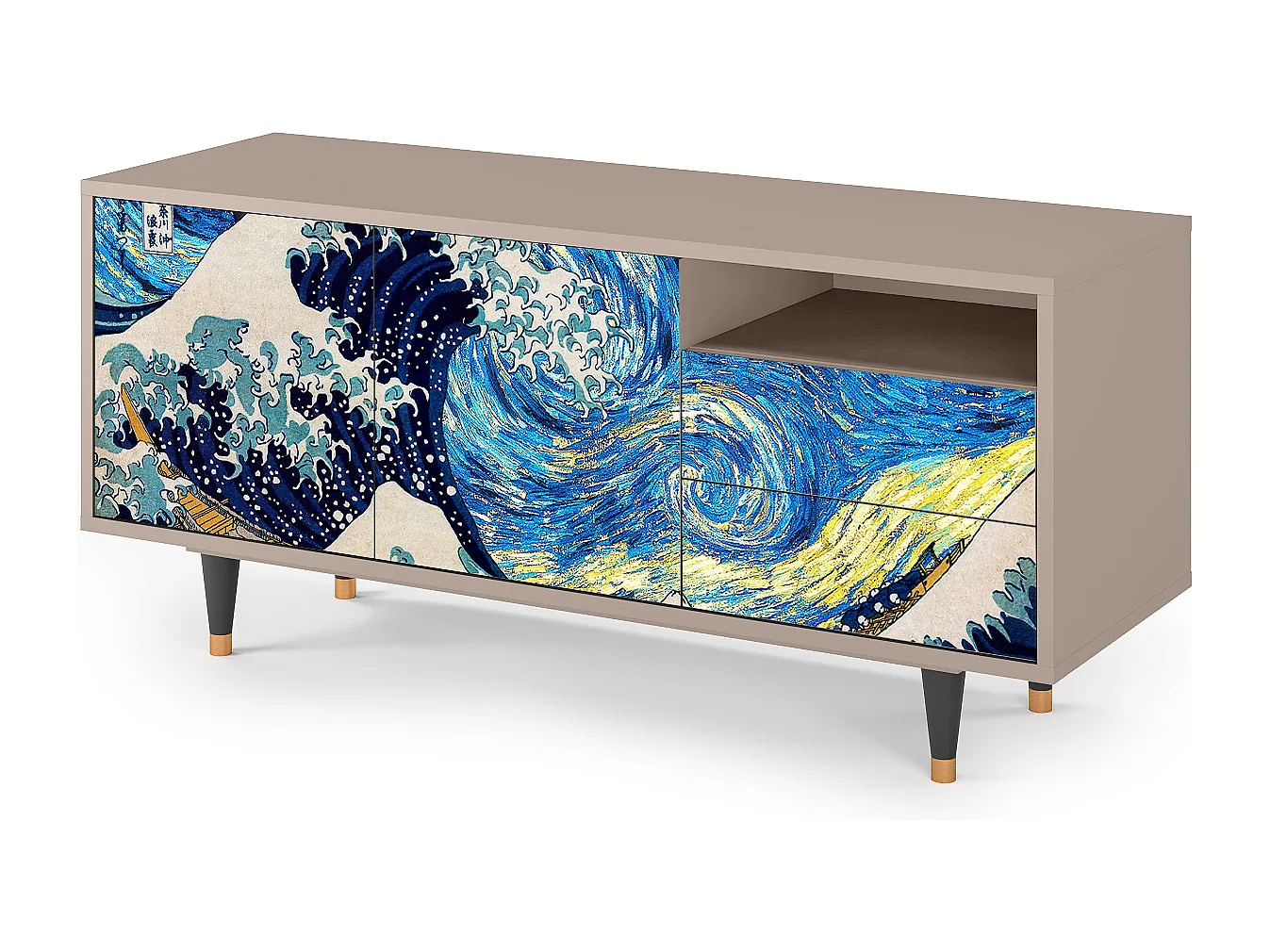 Meuble TV - 125х56х41 cm - T7 - Great Wave, Latte