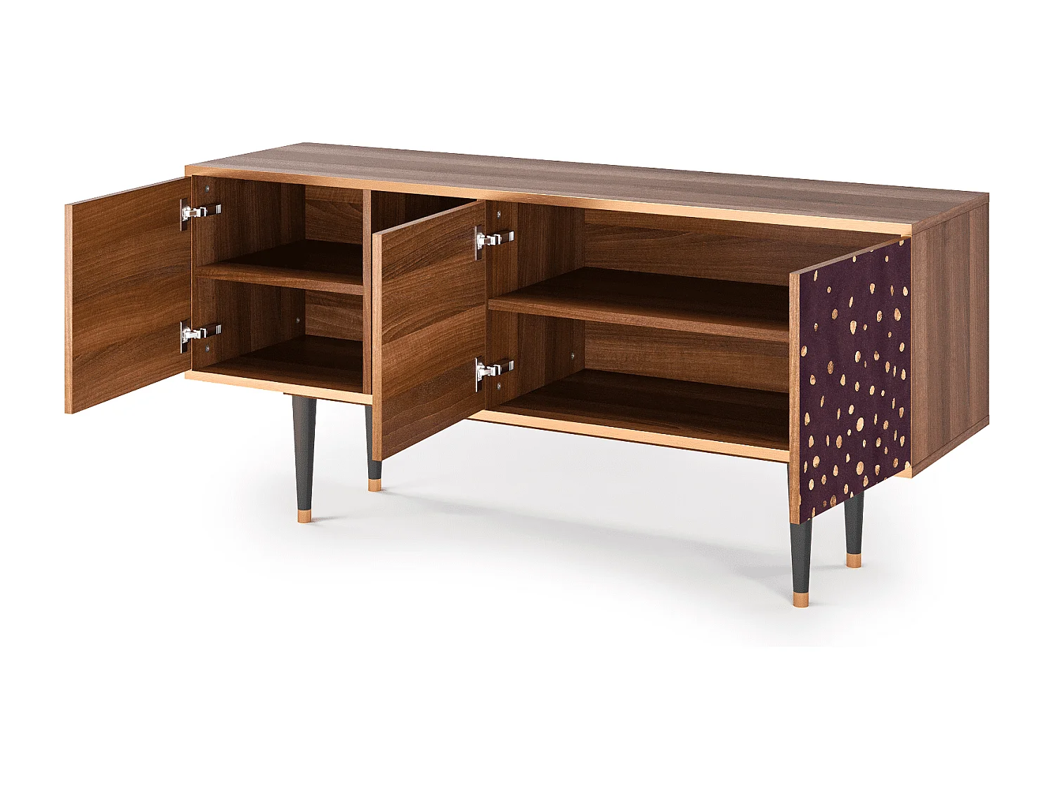 TV-meubel - 150х69х41 cm - T5 - Glowworms, Walnoot