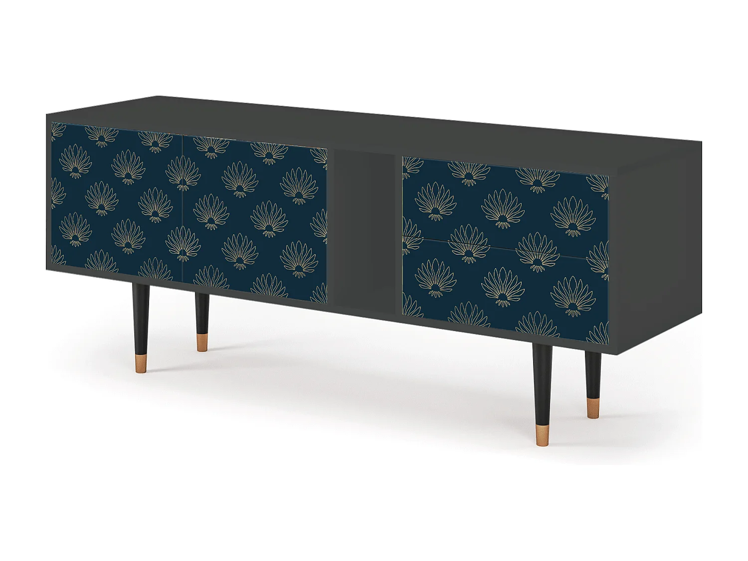 Meuble TV - 170х69х48 cm - T1 - Blue Lotus, Anthracite
