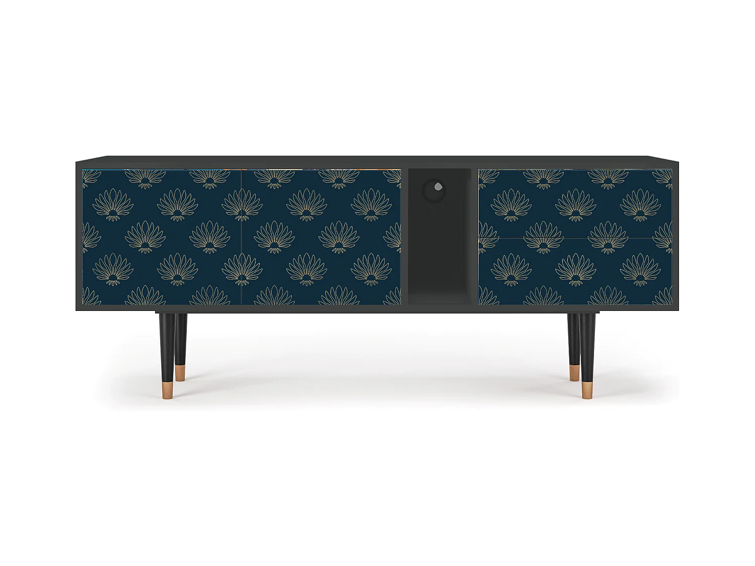 Szafka RTV - 170х69х48 cm - T1 - Blue Lotus, Antracyt