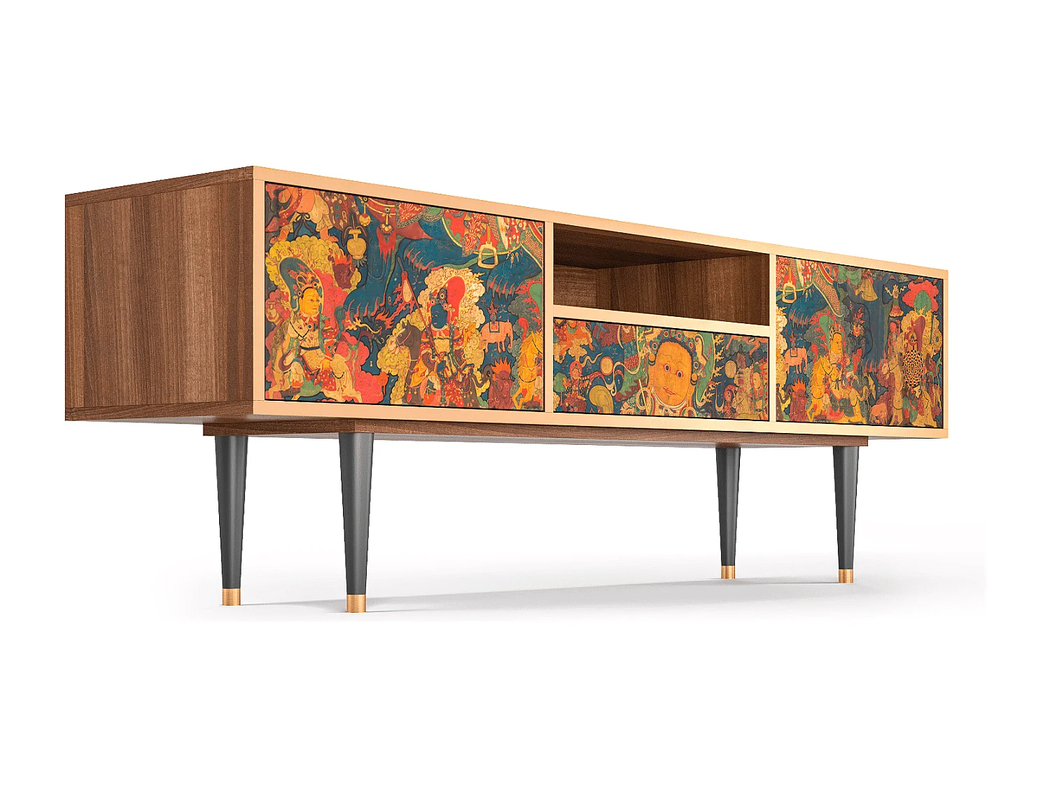 Meuble TV - 170х59х41 cm - T6 - God by Vaisravana , Noyer