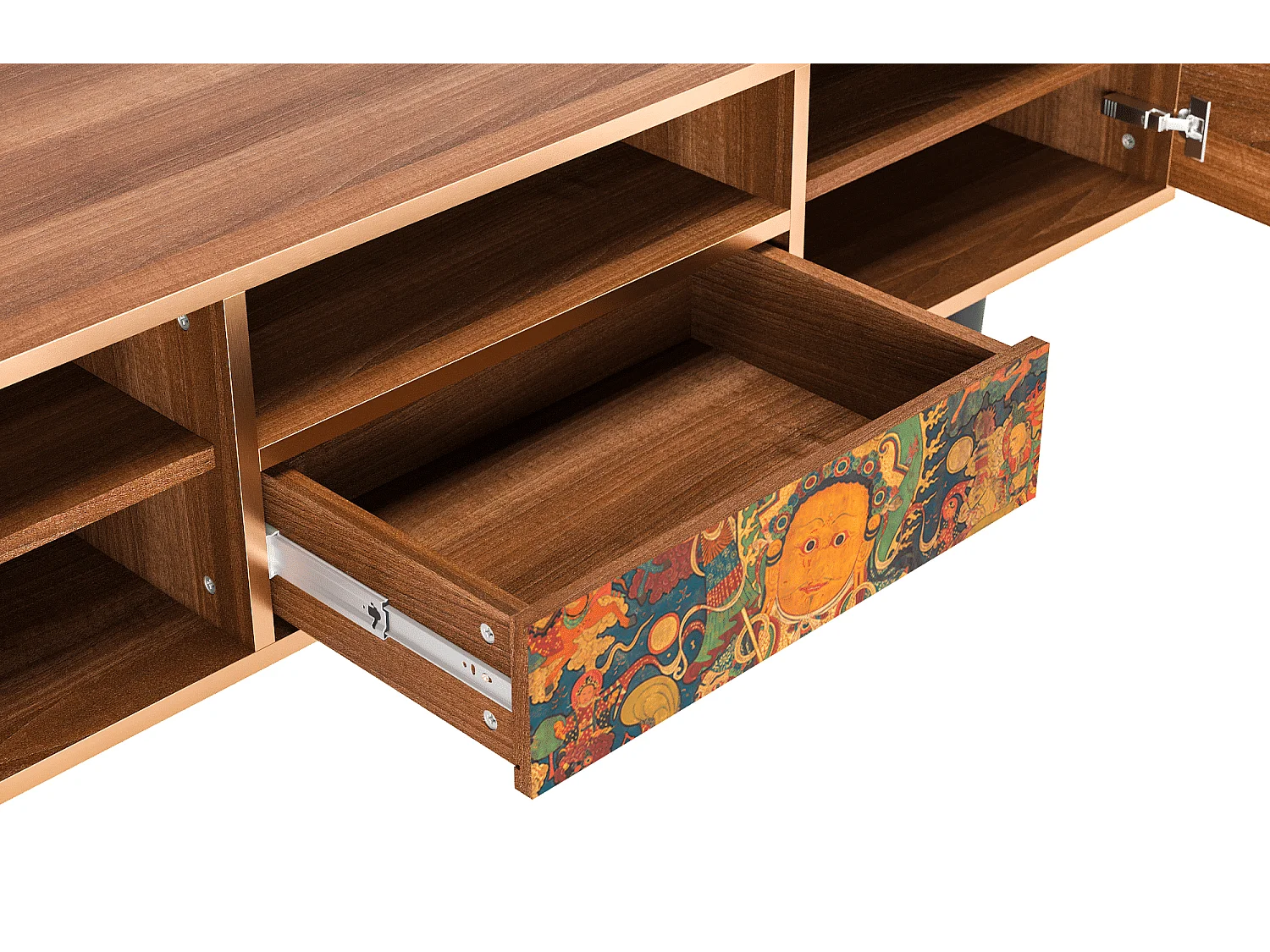 Meuble TV - 170х59х41 cm - T6 - God by Vaisravana , Noyer