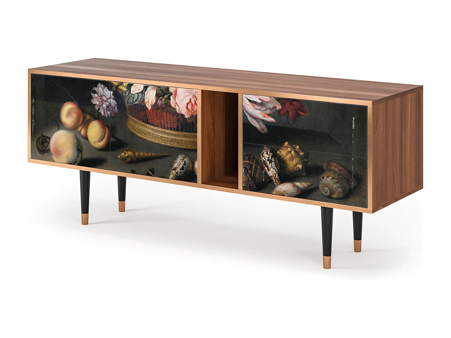 Mobile TV - 170х69х48 cm - T1 - Still Life with Flowers, Noce